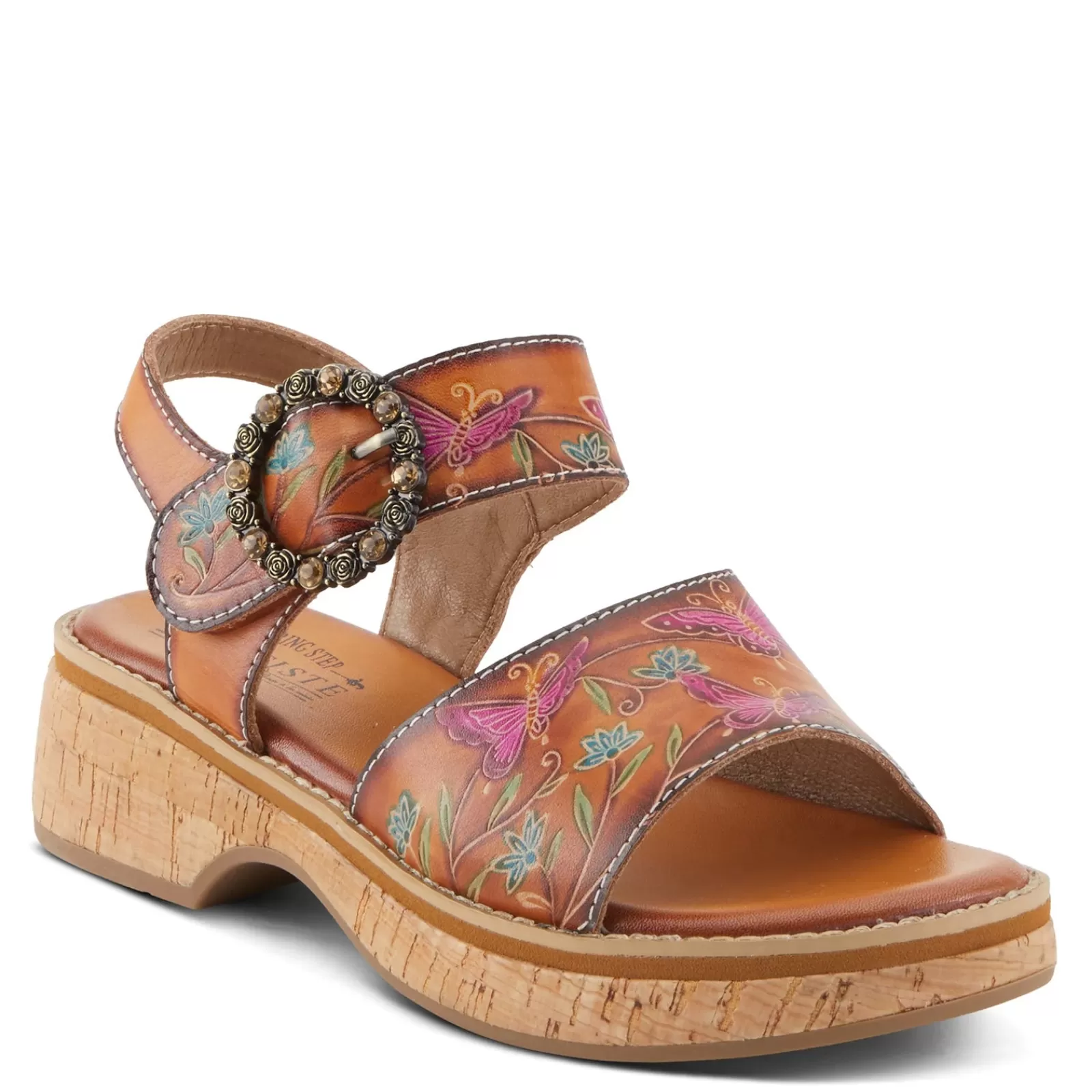 Sale L Artiste Women's L'Artiste By Spring Step Kenna Sandal Camel Multi