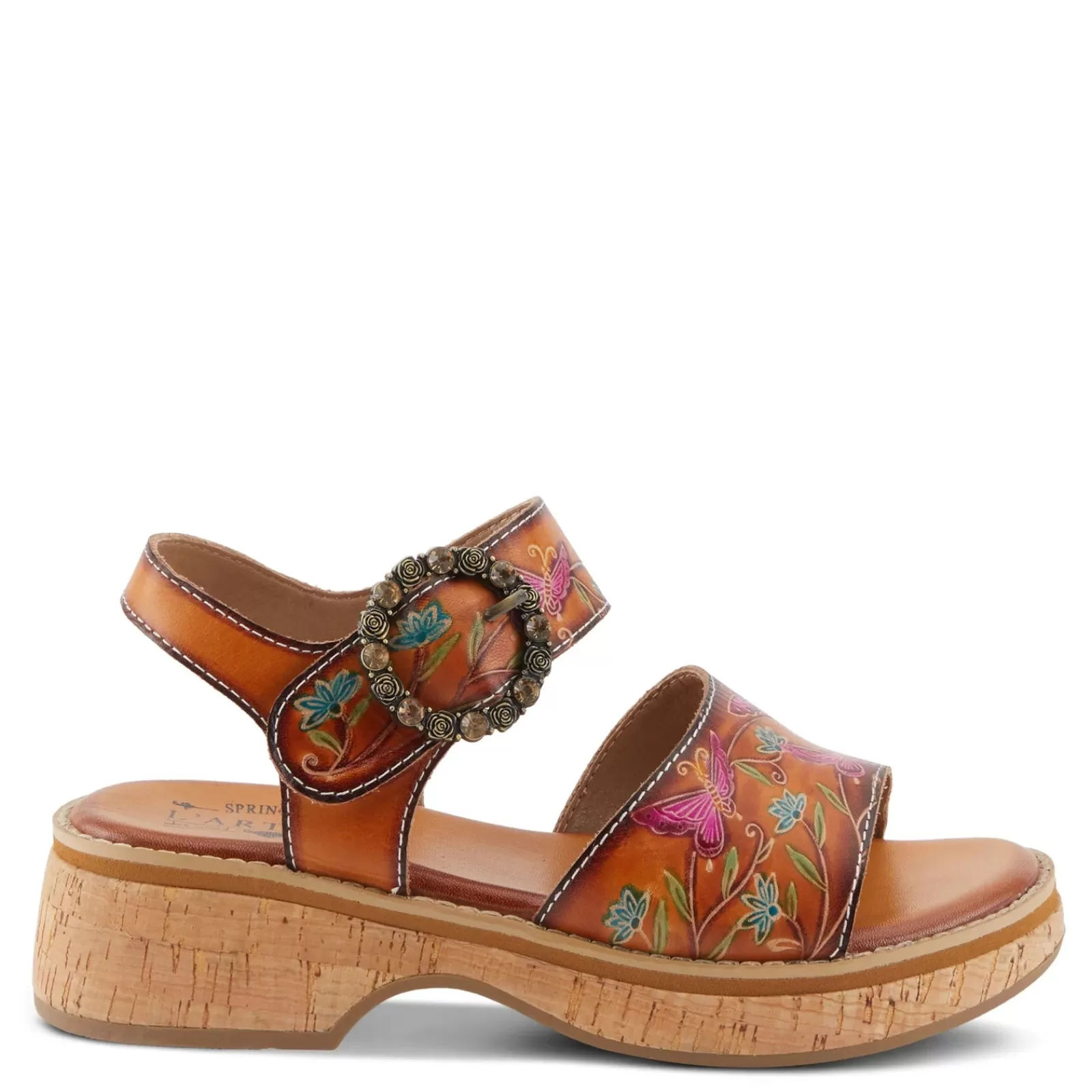 Sale L Artiste Women's L'Artiste By Spring Step Kenna Sandal Camel Multi