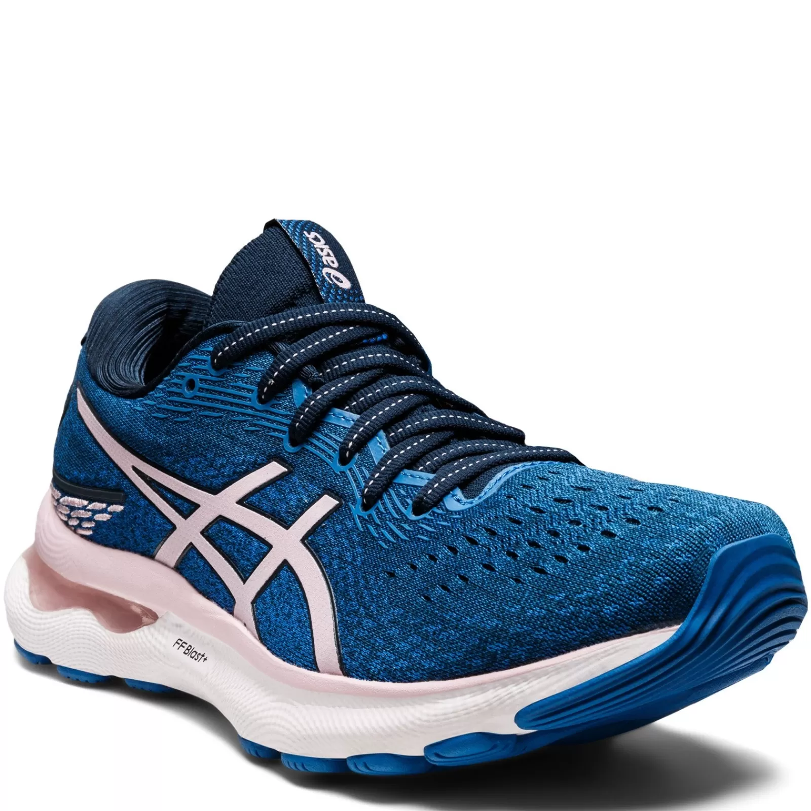 Cheap ASICS Women's , GEL-Nimbus 24 Running Shoe - Wide Width Blue Pink