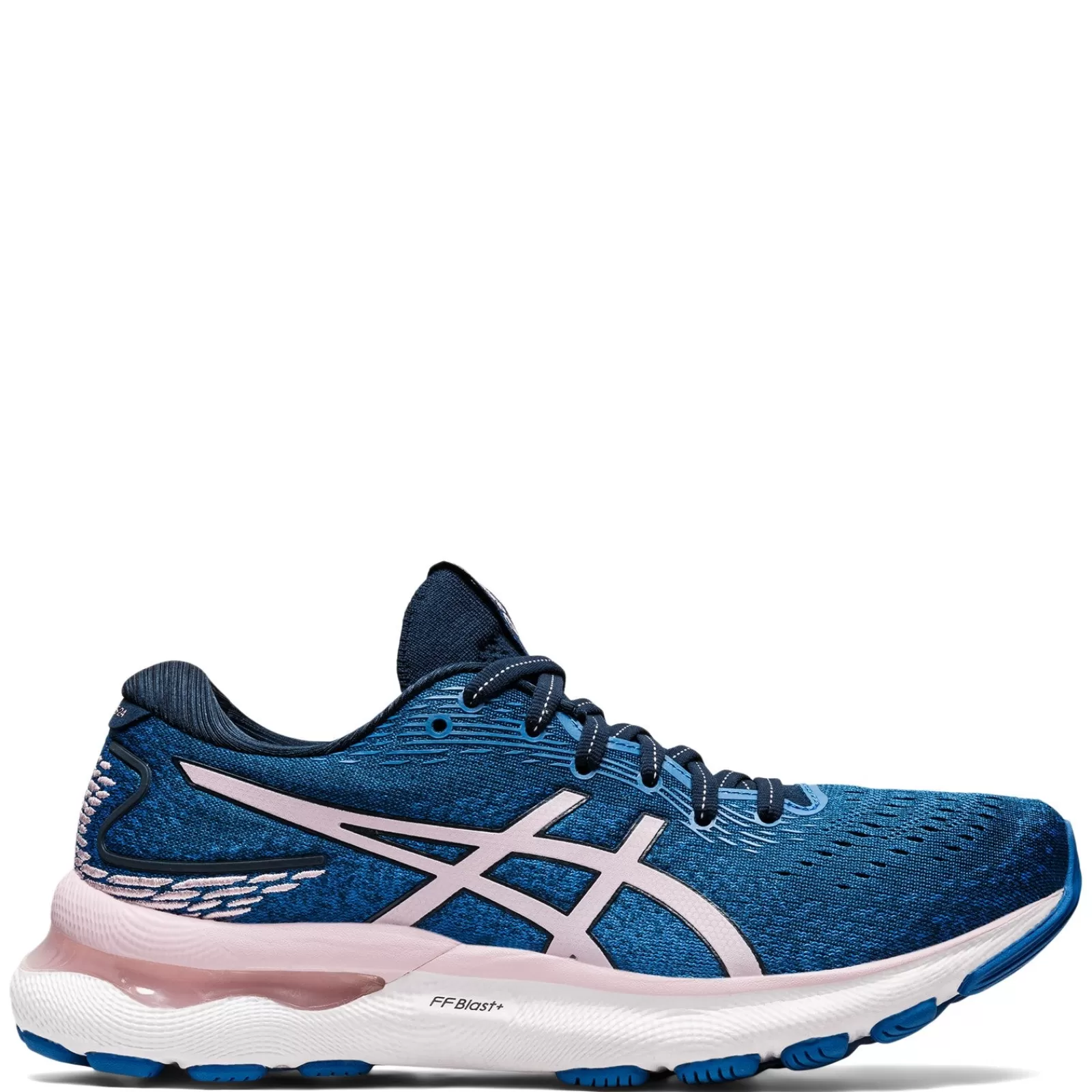 Cheap ASICS Women's , GEL-Nimbus 24 Running Shoe - Wide Width Blue Pink