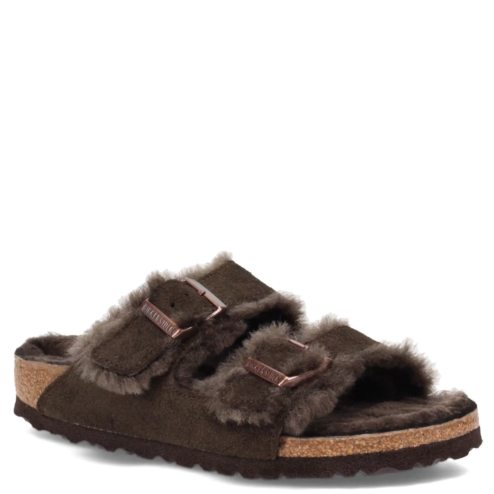 Outlet Birkenstock Women's , Arizona Shearling Lined Sandal - Narrow Width Mocha