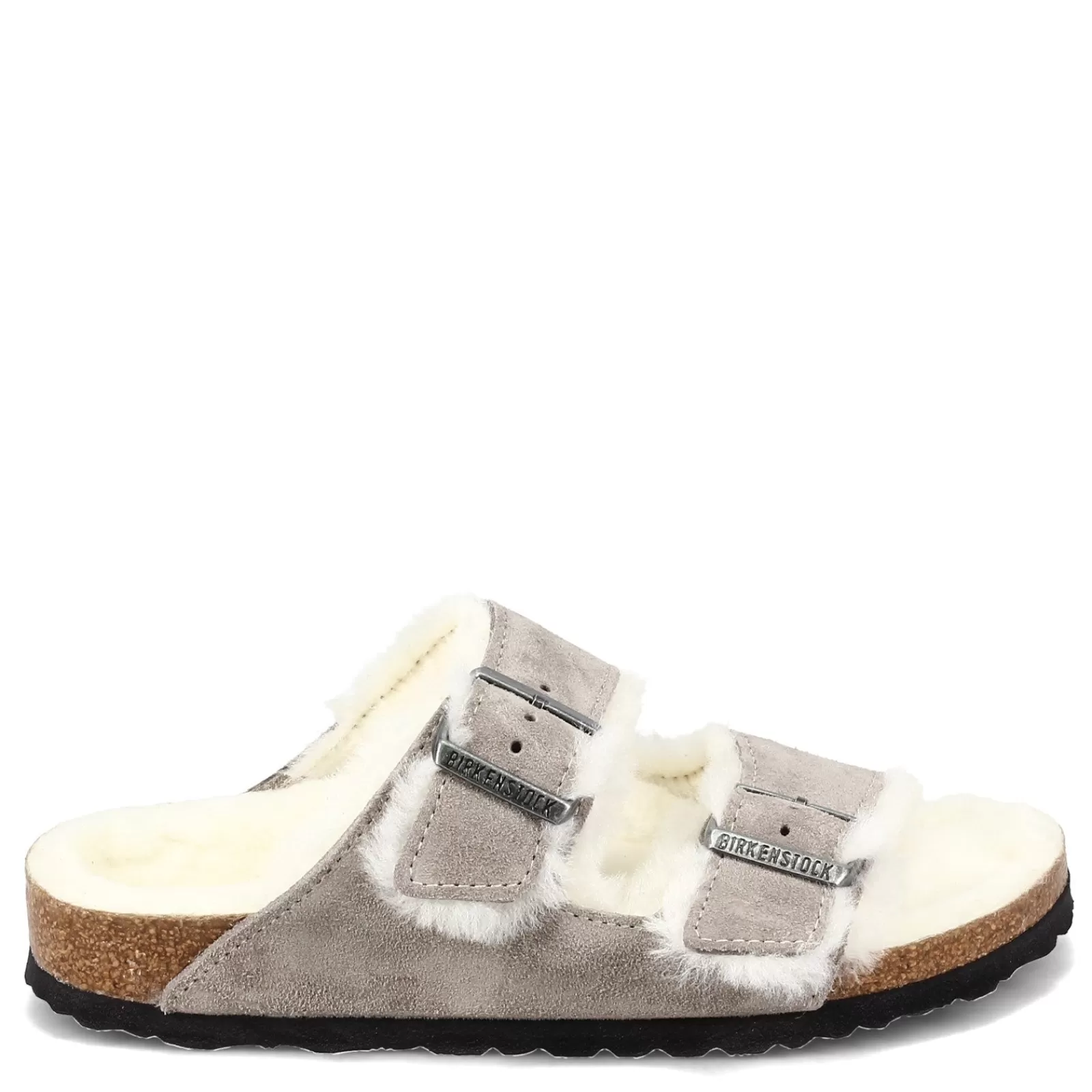 Best Sale Birkenstock Women's , Arizona Shearling Lined Sandal - Narrow Width Stone