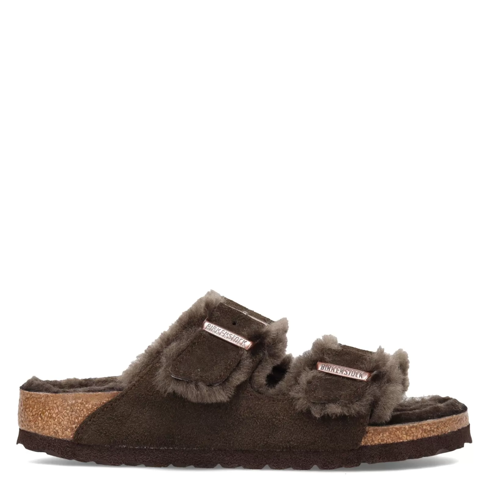 Outlet Birkenstock Women's , Arizona Shearling Lined Sandal - Narrow Width Mocha