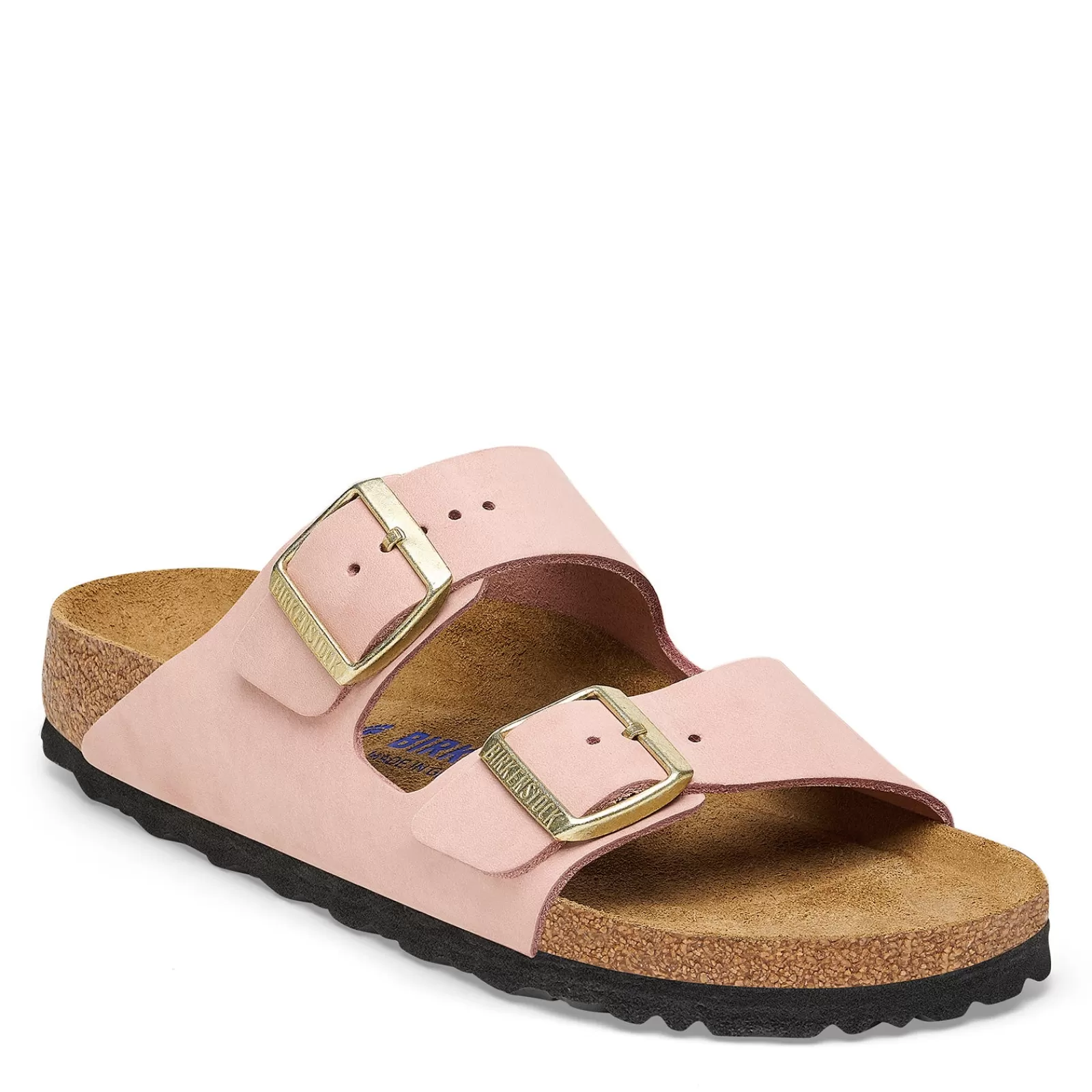 Best Sale Birkenstock Women's , Arizona Soft Footbed Sandal - Narrow Fit Soft Pink Nubuck