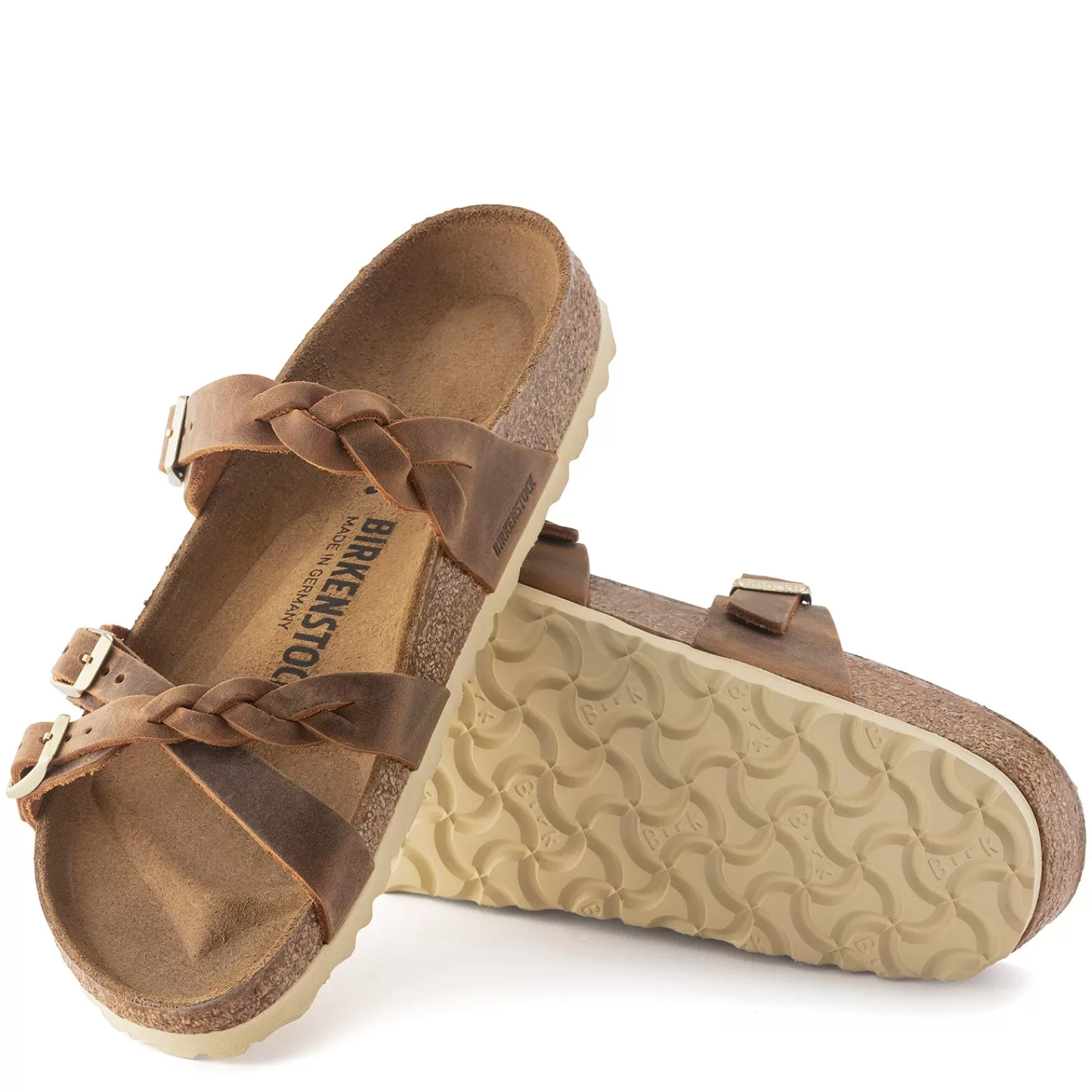 Fashion Birkenstock Women's , Franca Braid Sandal - Regular Width Cognac