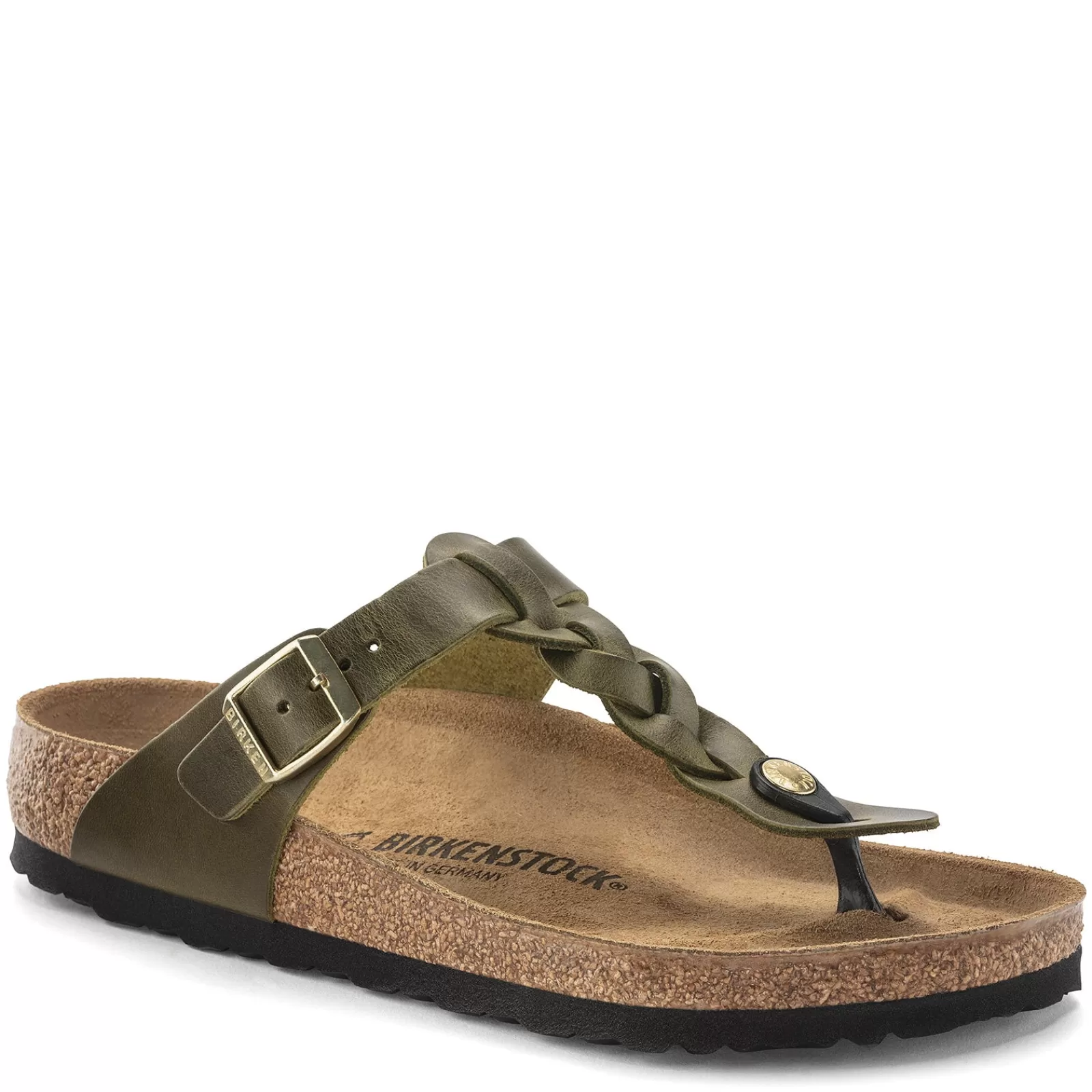 Store Birkenstock Women's , Gizeh Braid Sandal - Regular Width Green