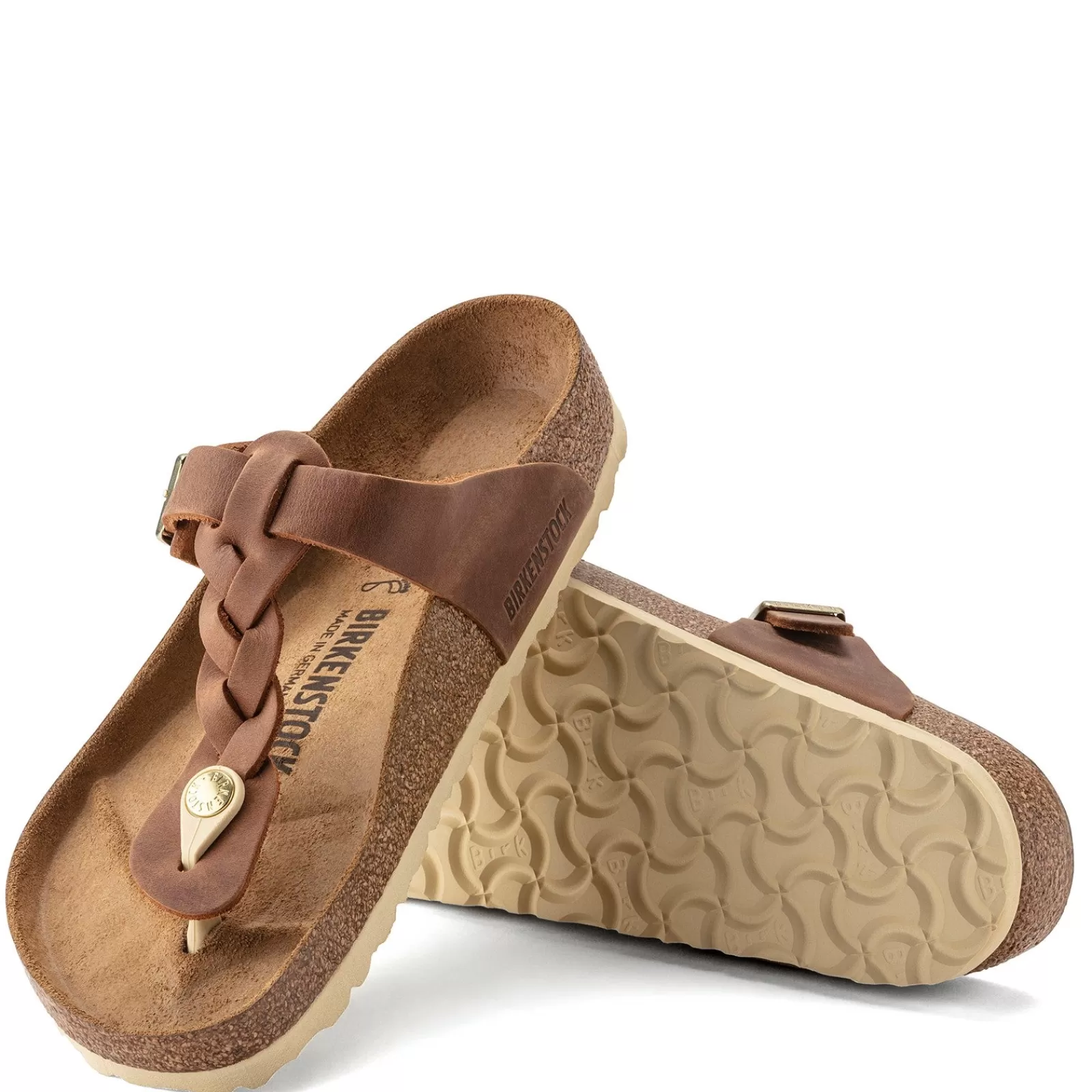 Best Birkenstock Women's , Gizeh Braid Sandal - Regular Width Cognac