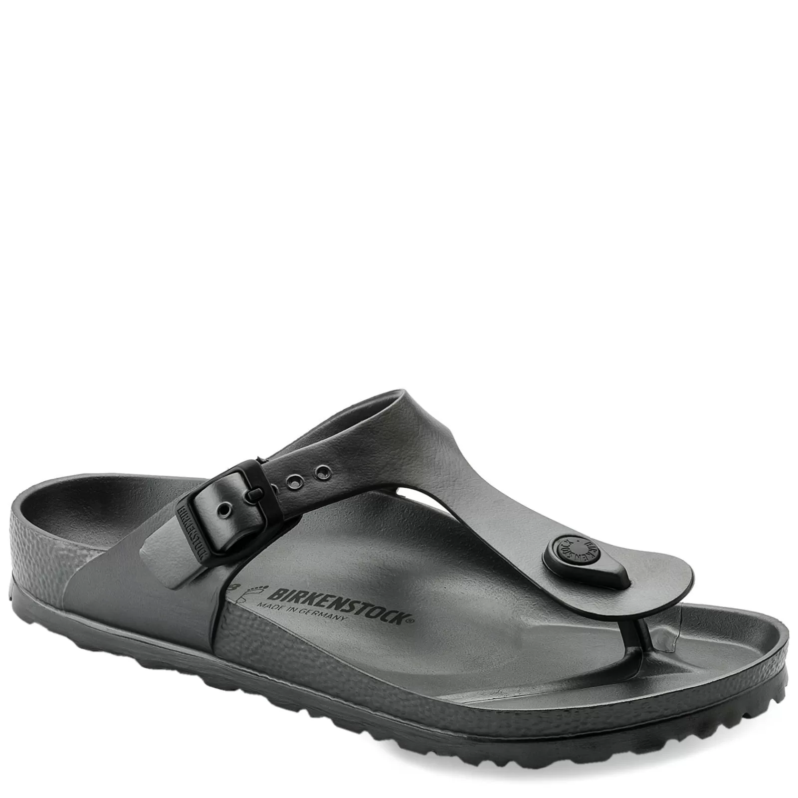 Best Birkenstock Women's , Gizeh Essentials EVA Sandal - Regular Width Metallic Anthracite