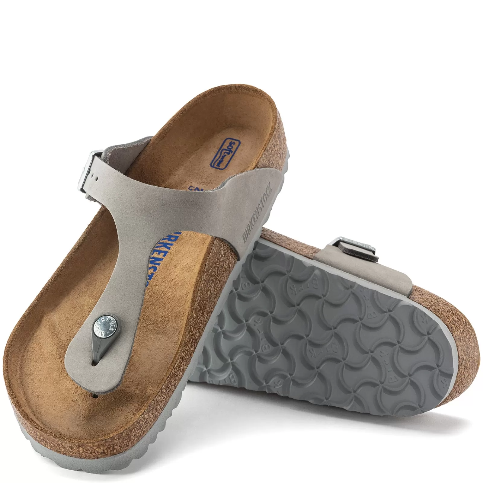 Cheap Birkenstock Women's , Gizeh Soft Footbed Sandal - Regular Width Grey