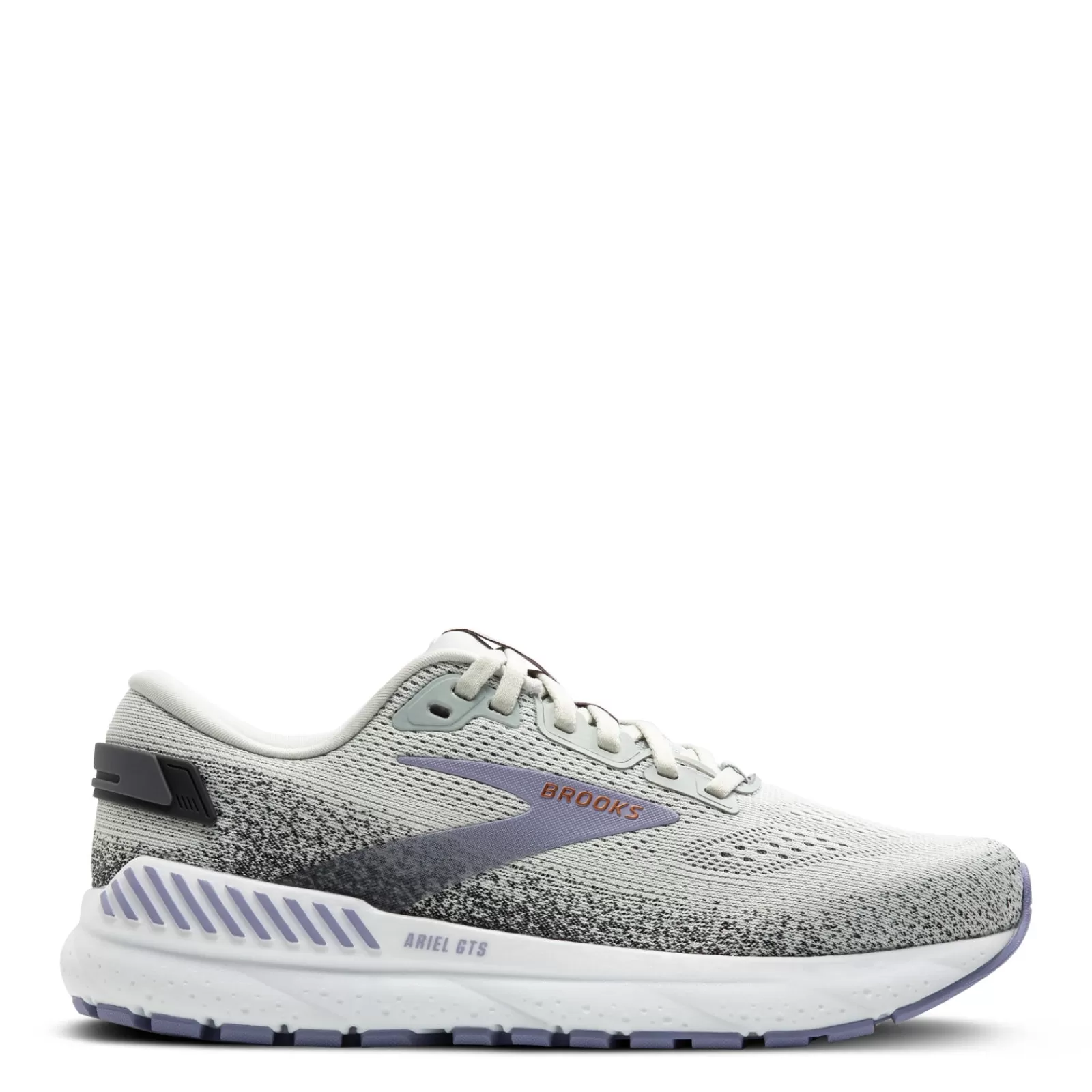 Shop Brooks Women's , Ariel GTS 24 Running Shoe - Wide Width Mercury/Ebony/Sweet Lavender