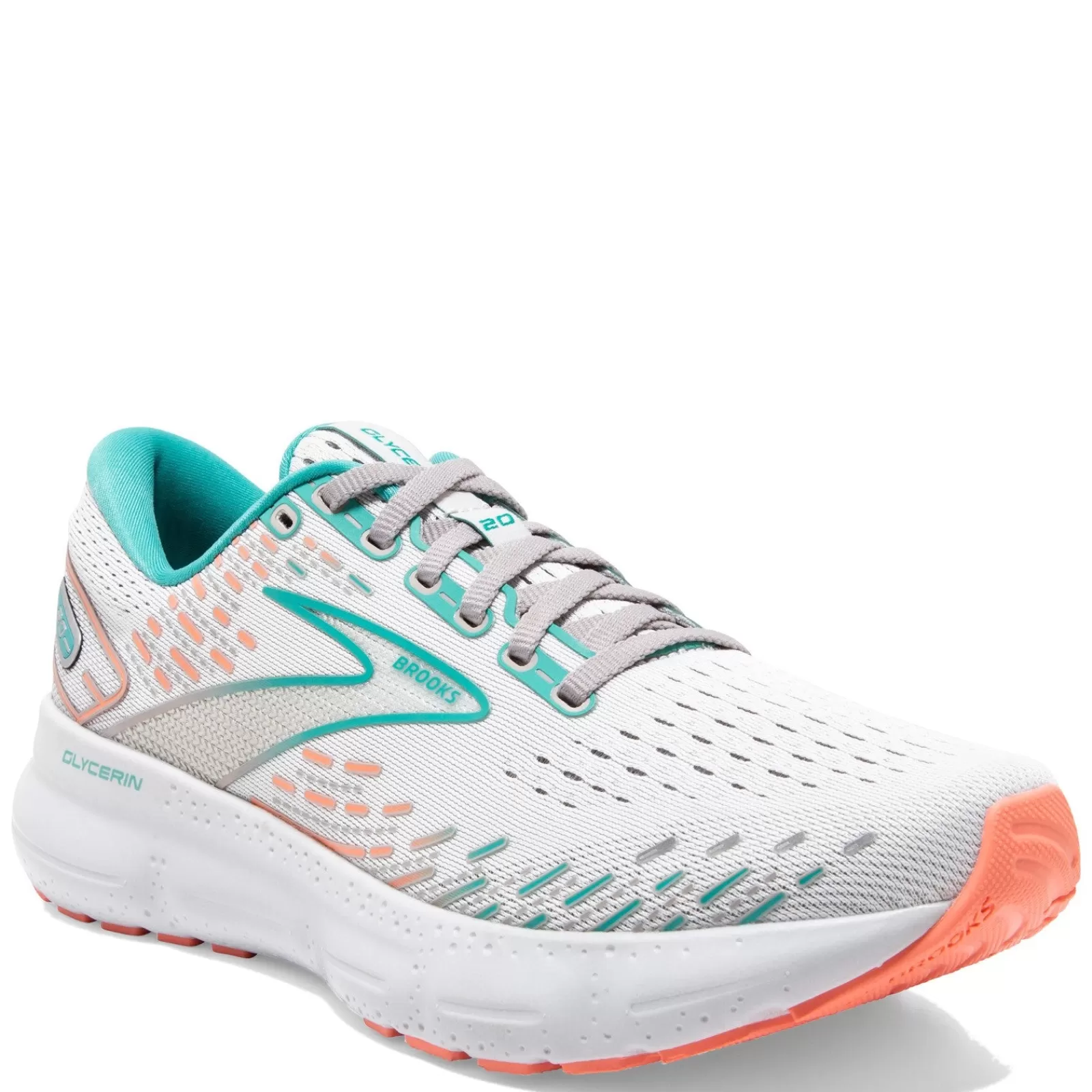 Best Sale Brooks Women's , Glycerin 20 Running Shoe Oyster/Latigo/Coral