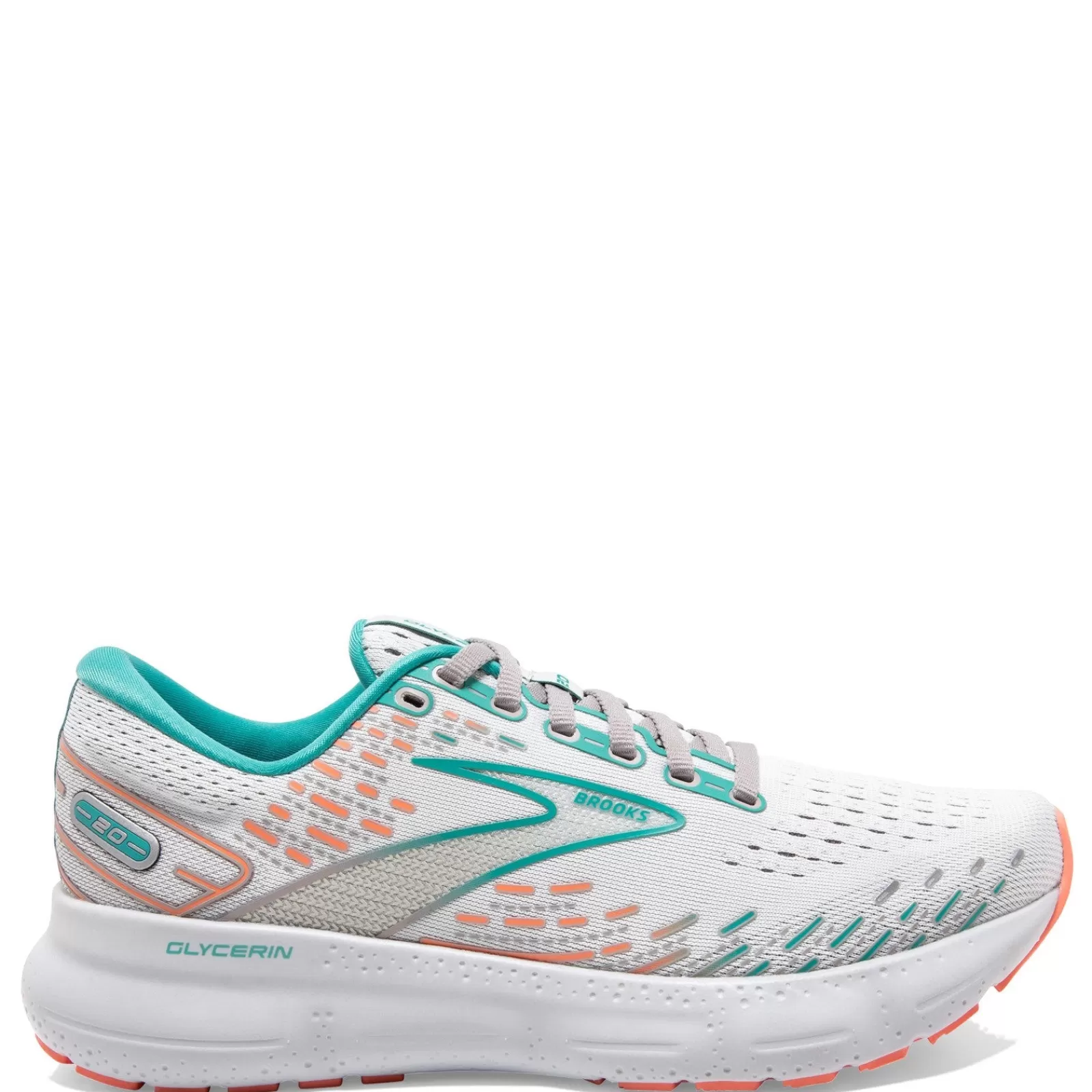 Best Sale Brooks Women's , Glycerin 20 Running Shoe Oyster/Latigo/Coral