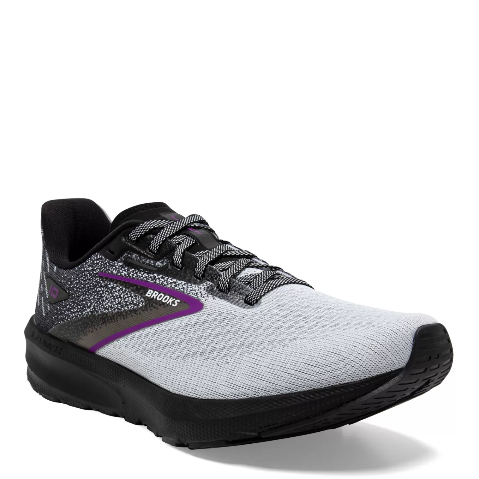 Cheap Brooks Women's , Launch 10 Running Shoe Black/White/Violet