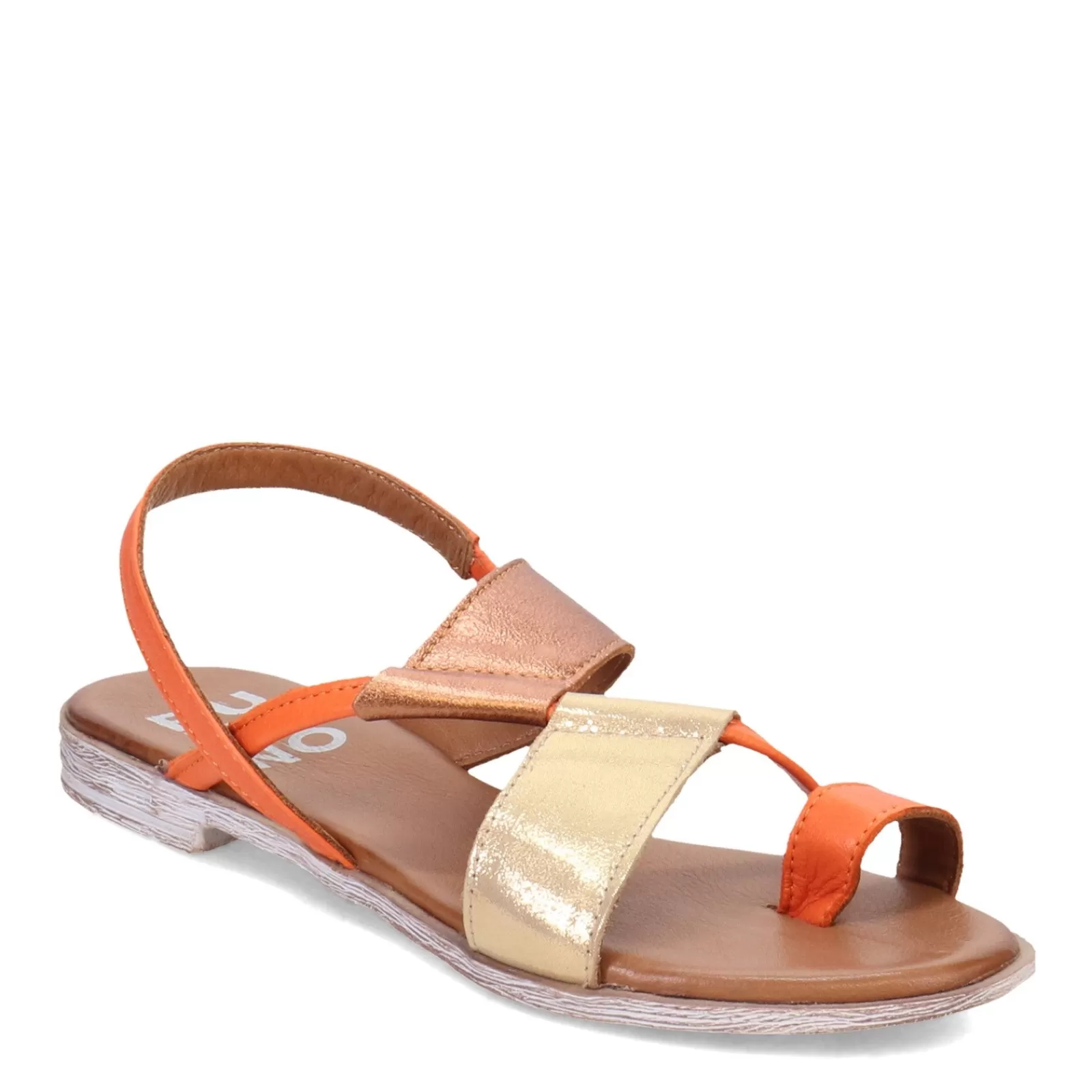 Cheap Bueno Women's , Yuki Sandal Orange Gold Multi