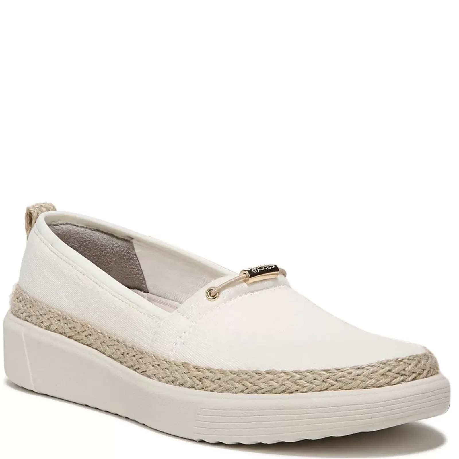 New Bzees Women's , Maui Slip-On White Palm Leaf