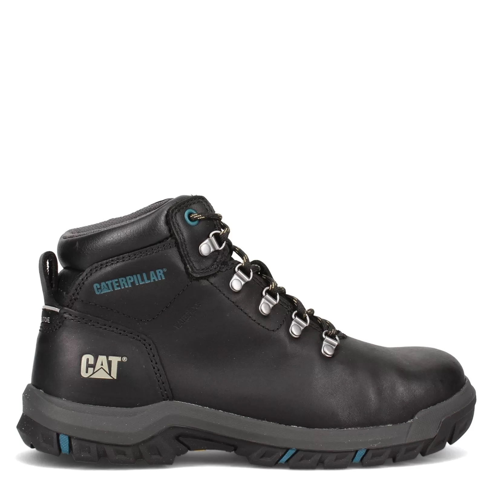 Discount Caterpillar Women's , Mae Steel Toe Waterproof Work Boot Black