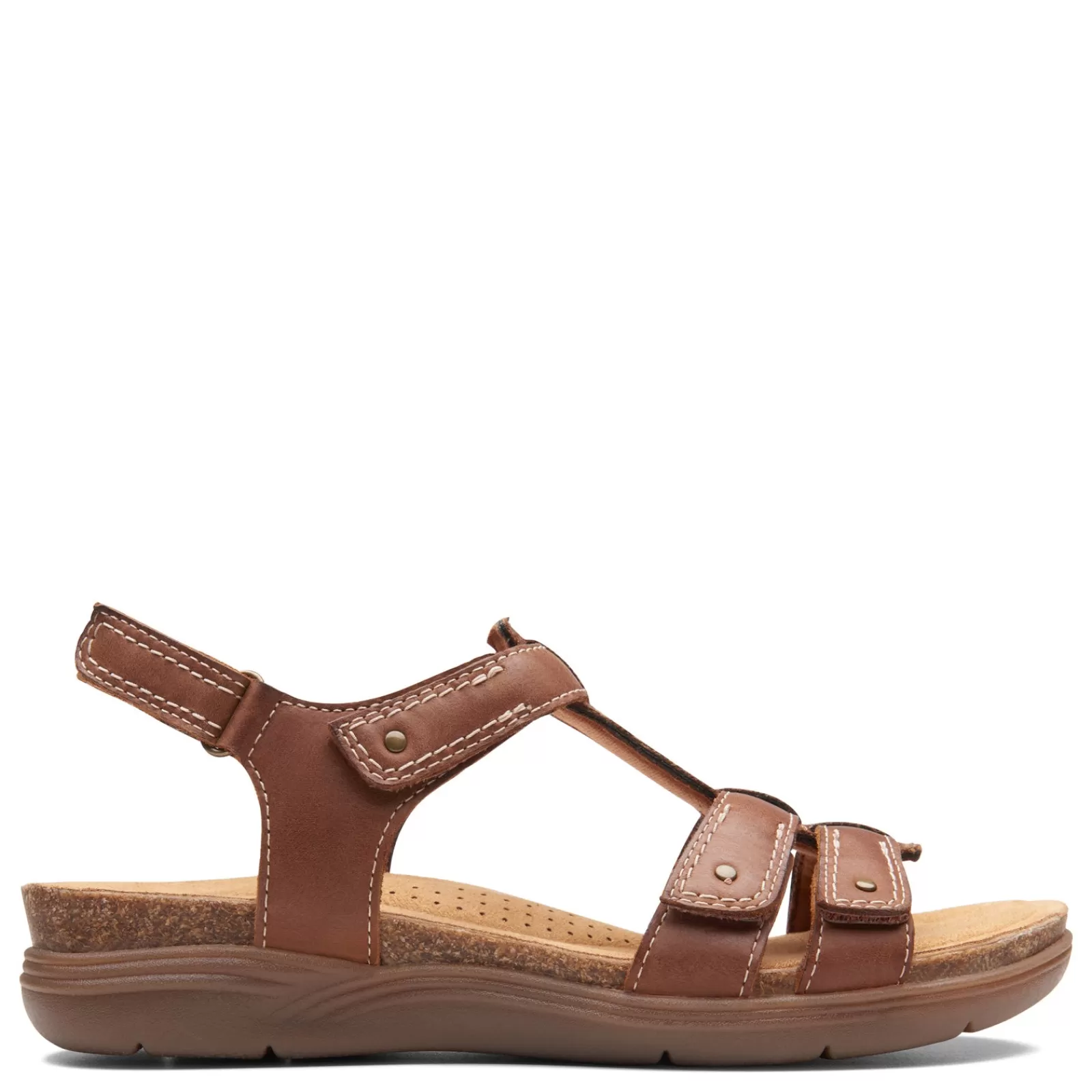 Best Sale Clarks Women's , April Cove Sandal Dark Tan