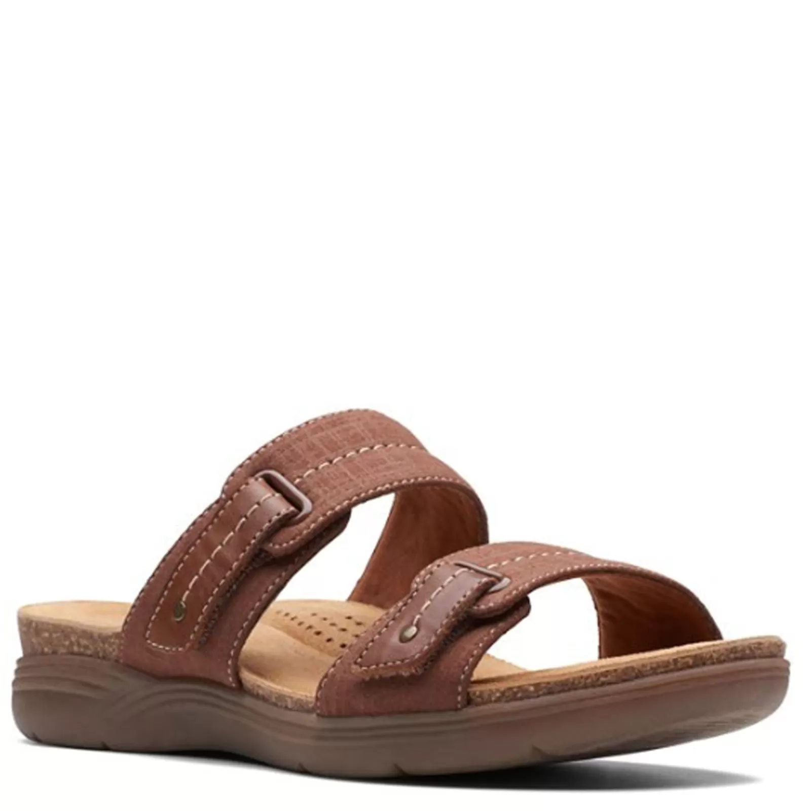 New Clarks Women's , April Dusk Sandal Dark Tan