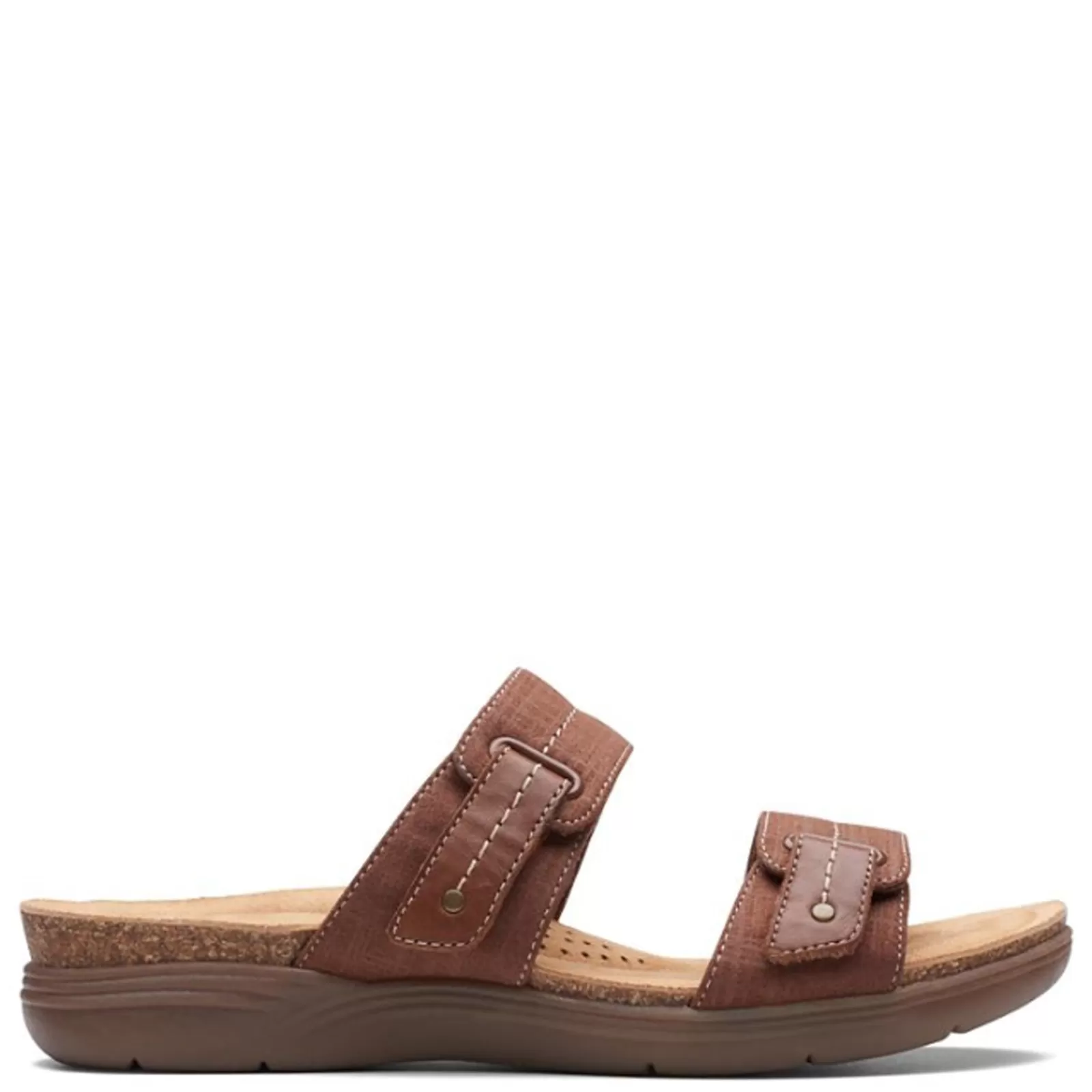 New Clarks Women's , April Dusk Sandal Dark Tan