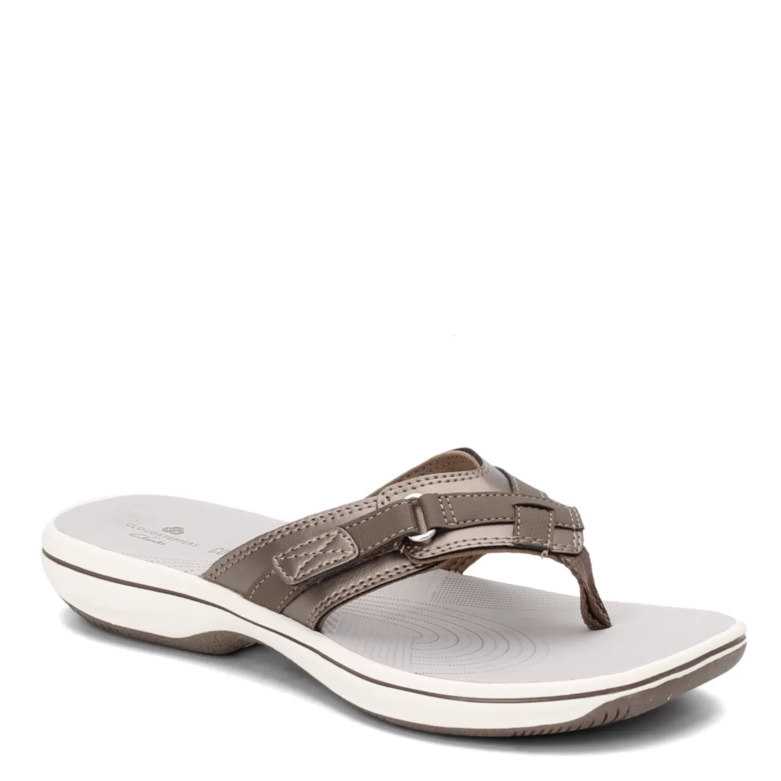 Cheap Clarks Women's , Breeze Sea Flip Flop Pewter