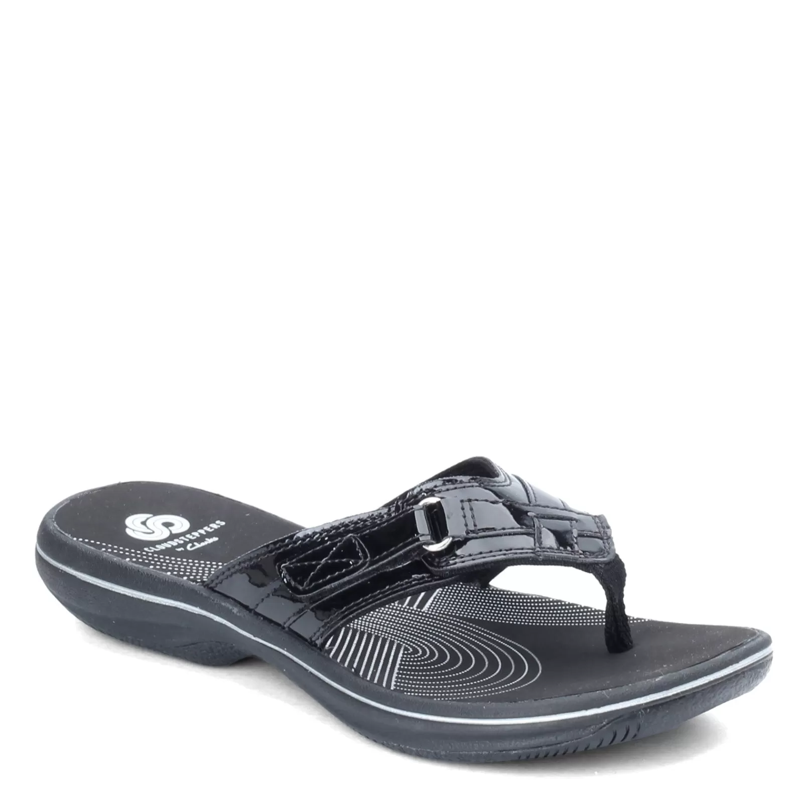 Hot Clarks Women's , Breeze Sea Sandal Black Patent