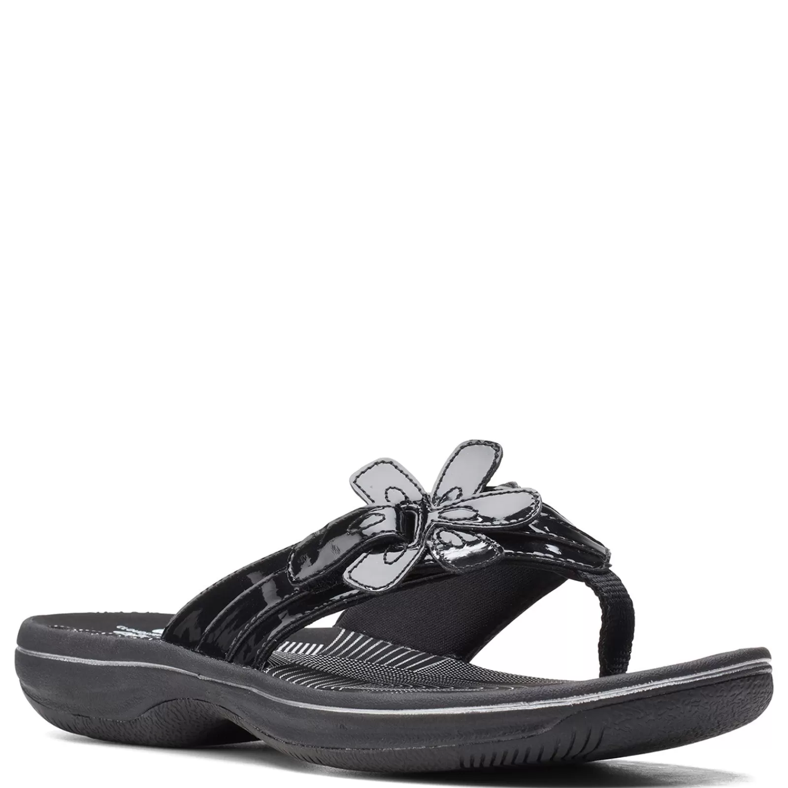 Store Clarks Women's , Brinkley Flora Sandal Black Patent