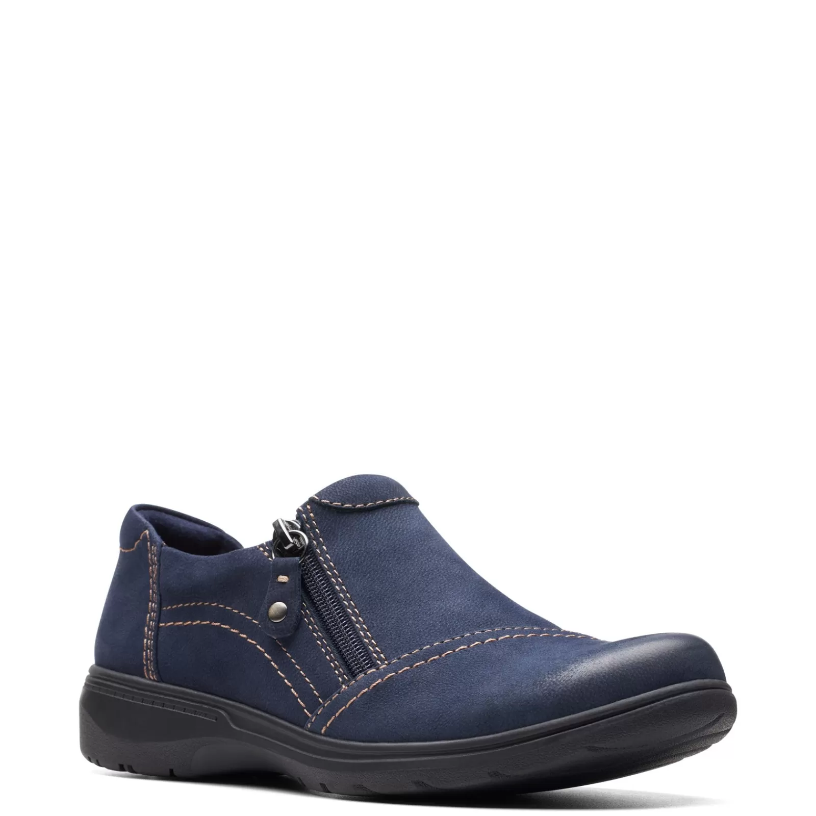 Best Sale Clarks Women's , Carleigh Ray Slip-On Navy Nubuck