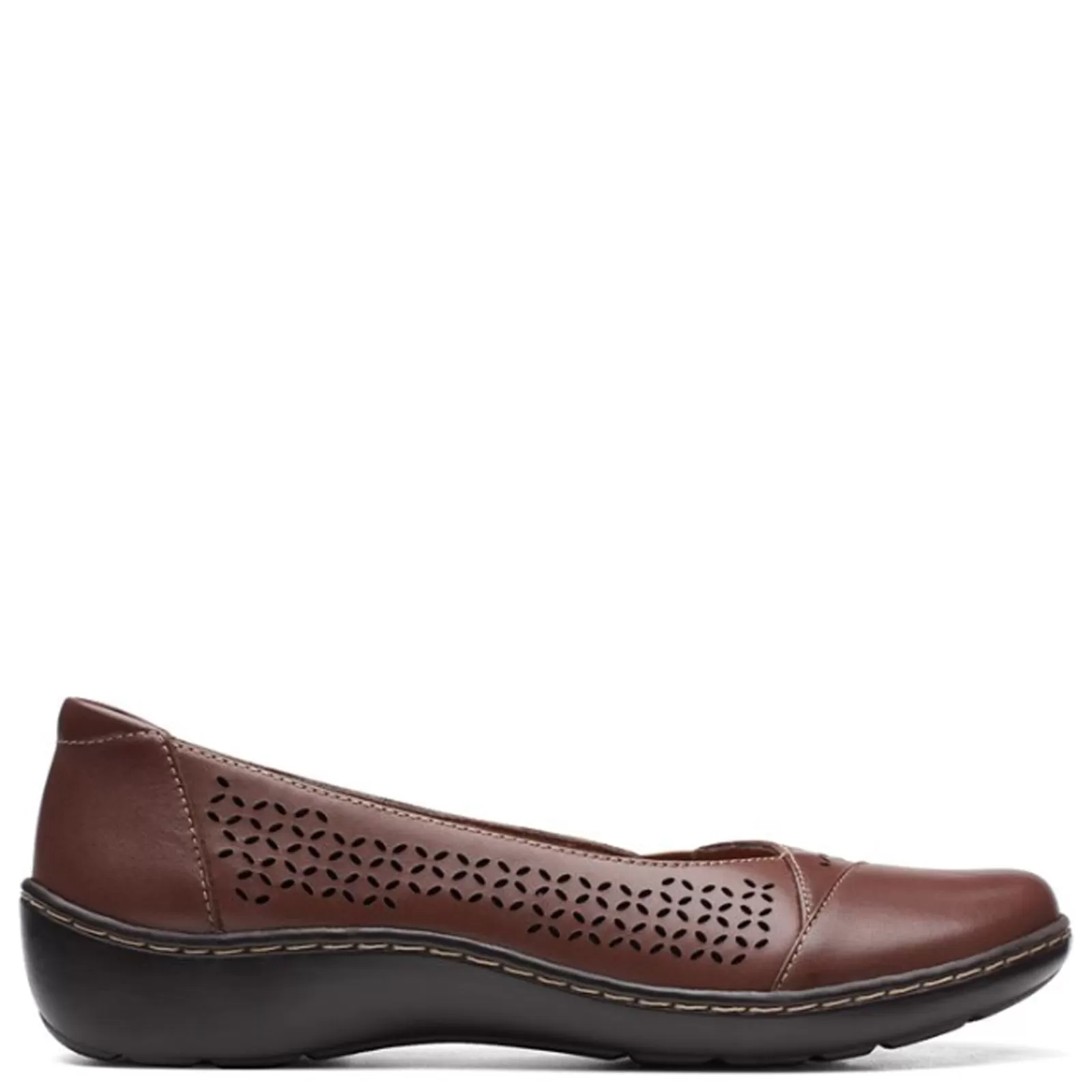 Best Sale Clarks Women's , Cora Iris Slip-On Dark Tan Leather