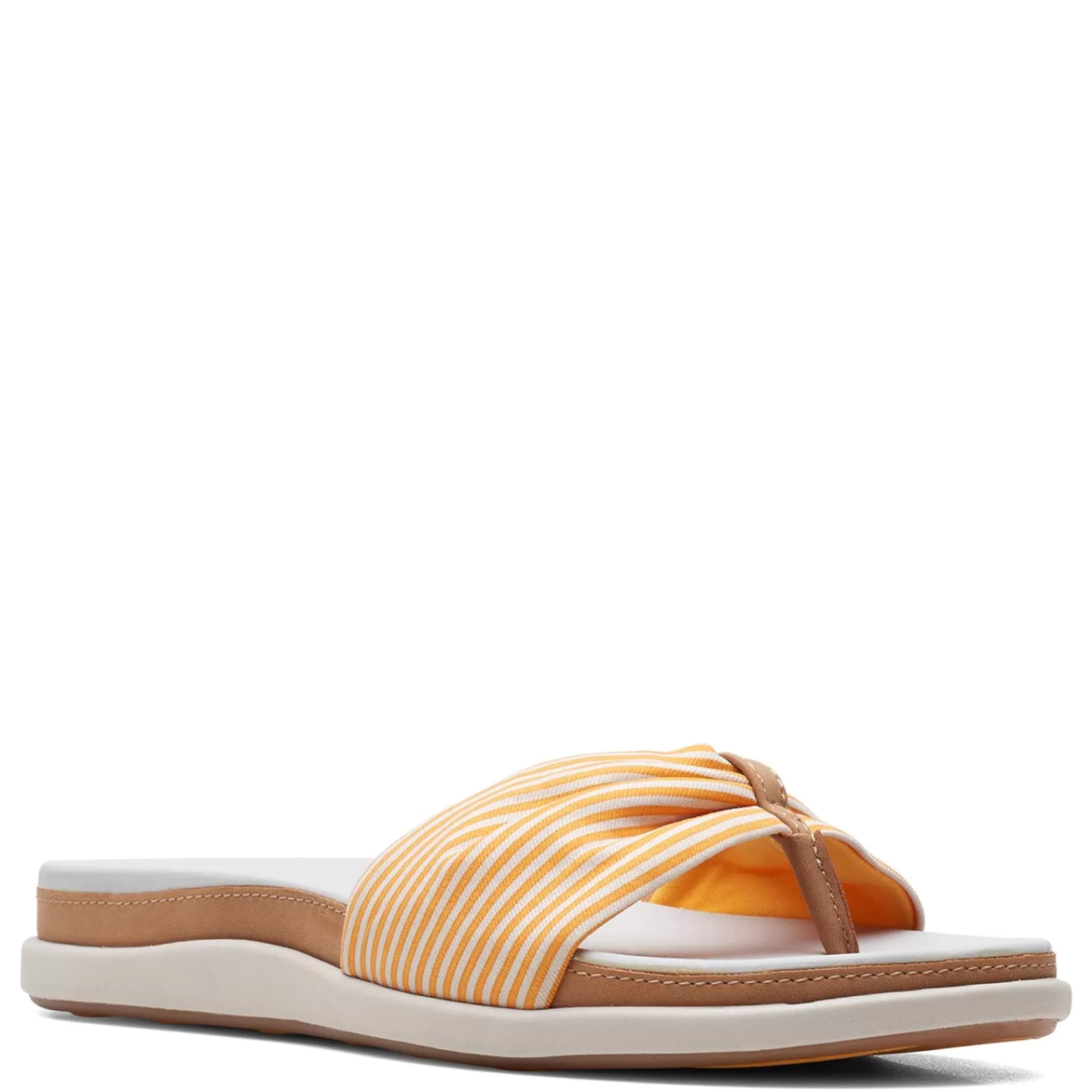 Best Clarks Women's , Eliza June Sandal Golden Yellow/Off White Canvas