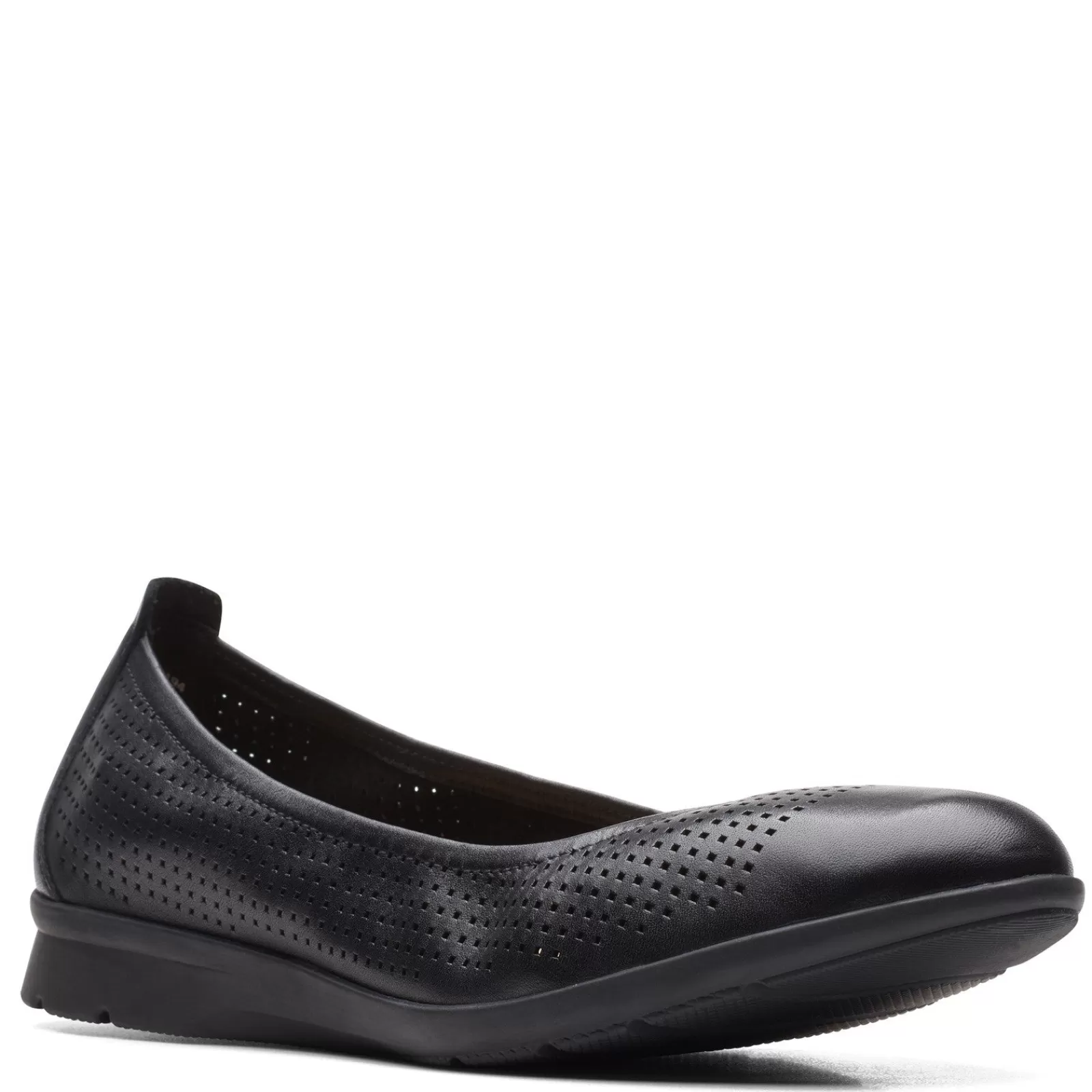 Cheap Clarks Women's , Jenette Ease Flat Black Leather