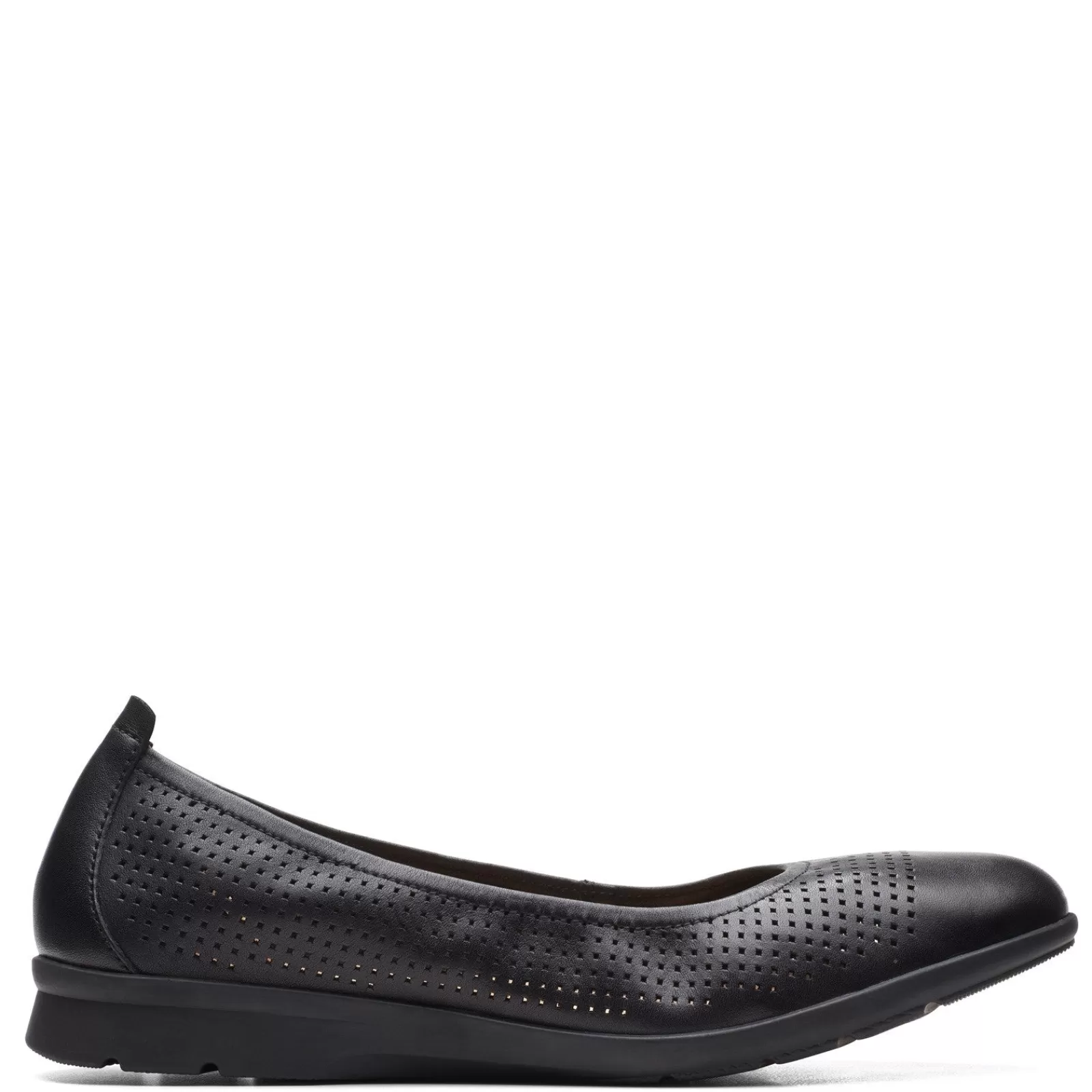 Cheap Clarks Women's , Jenette Ease Flat Black Leather