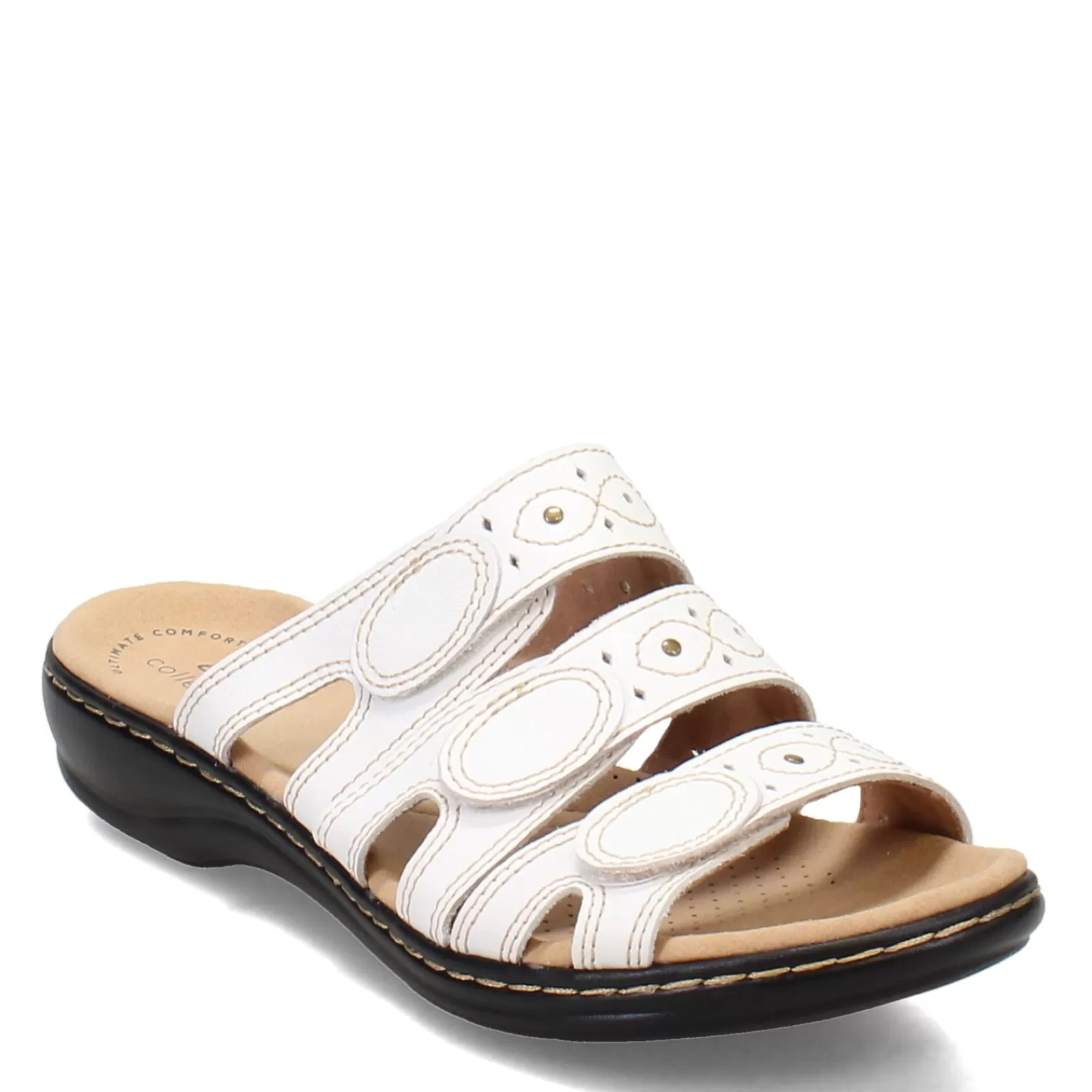 Best Sale Clarks Women's , Lesia Cacti Slide Sandals White