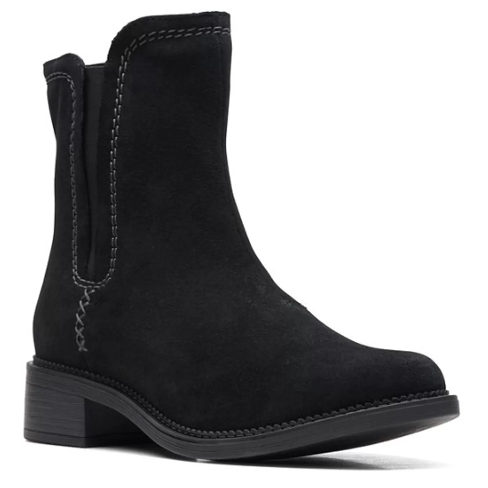 Discount Clarks Women's , Maye Zip Boot Black Suede