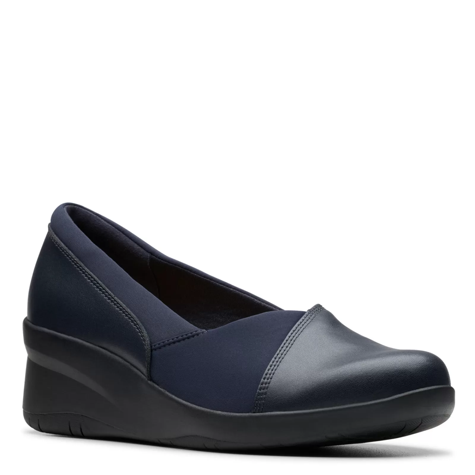 Shop Clarks Women's , Suttyn Walk Wedge Slip-On Navy