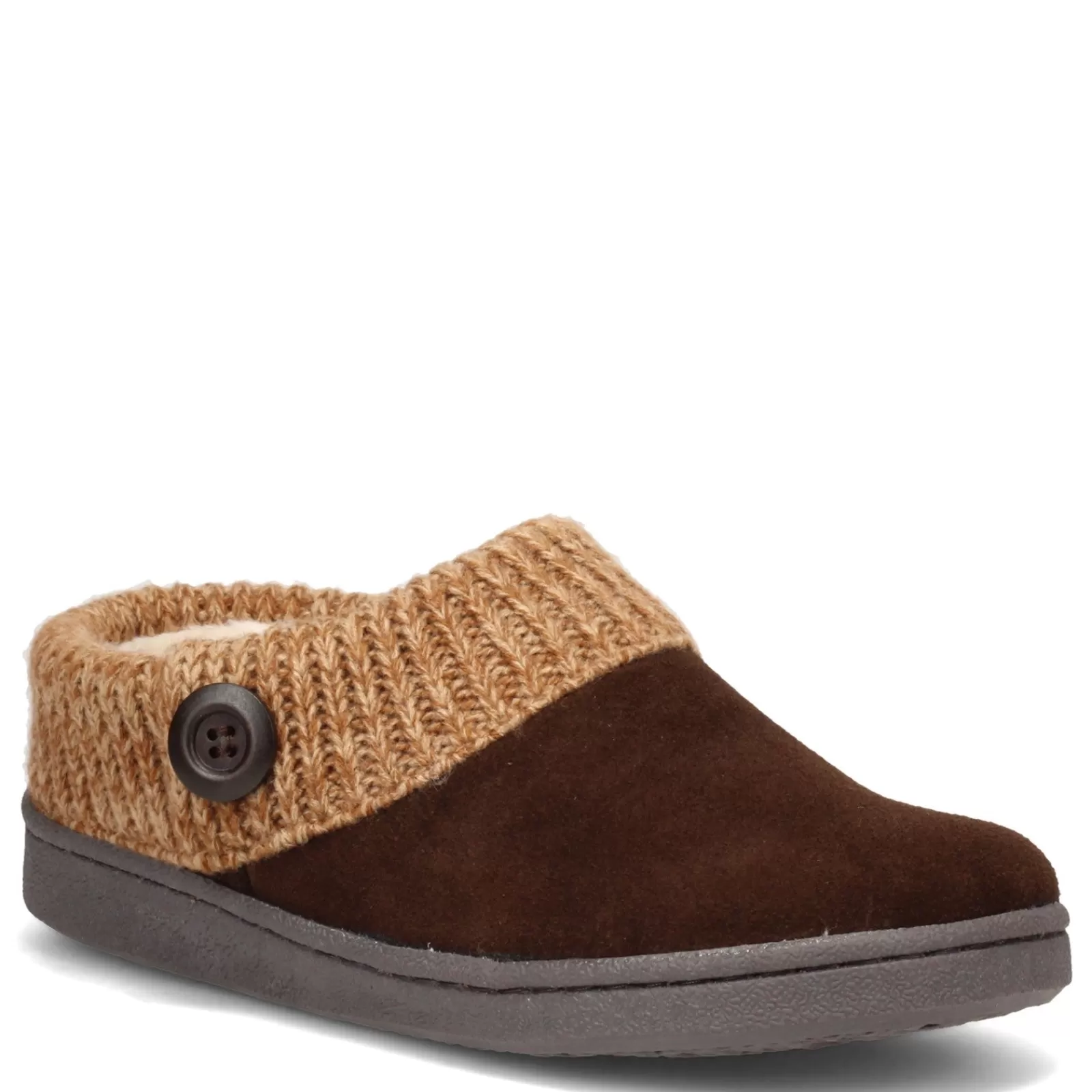 Sale Green Market Services Co Inc Women's Clarks, Sweater Collar Slipper Mocha