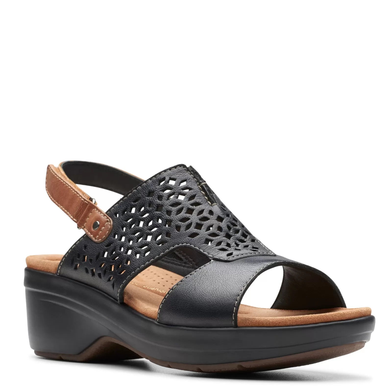 Cheap Clarks Women's , Tuleah Sun Sandal Black Leather