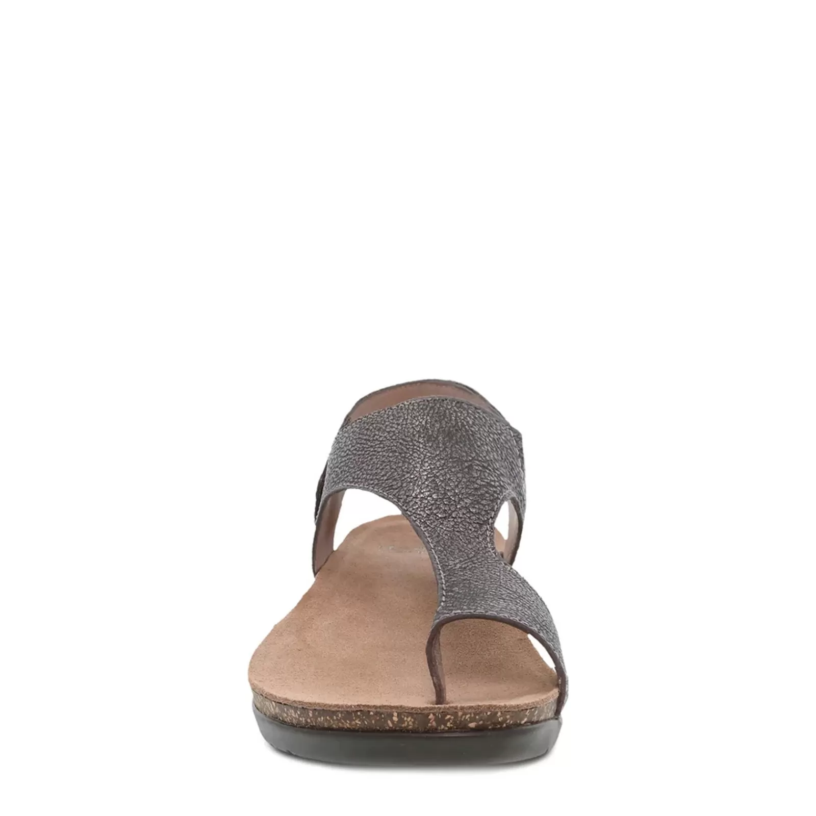 Outlet Dansko Women's , Reece Thong Sandal Pewter Metallic