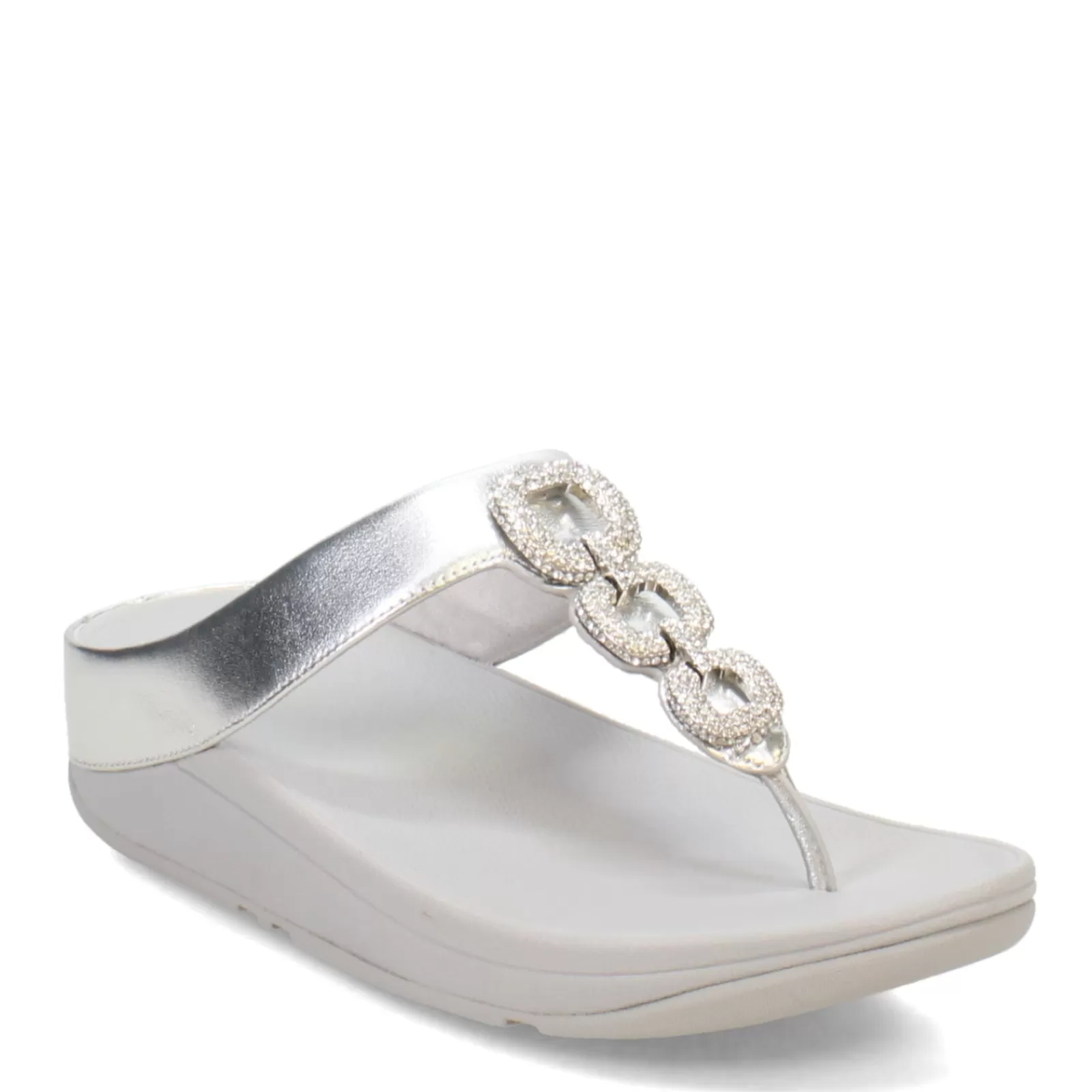 Best FitFlop Women's , Fino Crystal Chain Toe-Post Sandal Silver