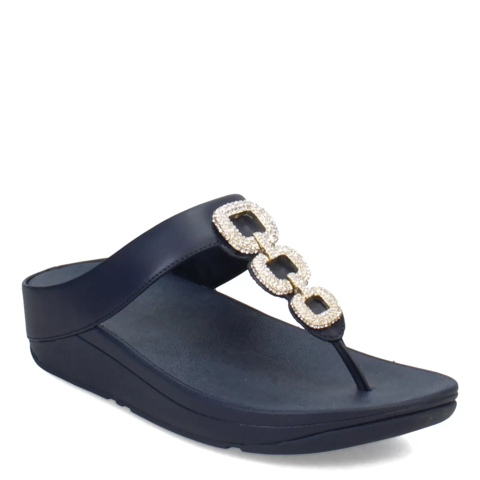 Outlet FitFlop Women's , Fino Crystal Chain Toe-Post Sandal Midnight Navy