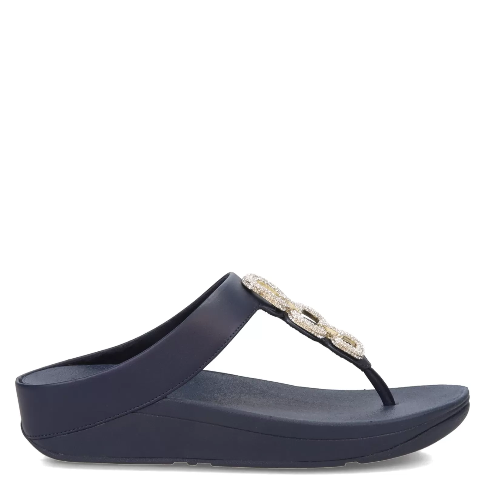 Outlet FitFlop Women's , Fino Crystal Chain Toe-Post Sandal Midnight Navy