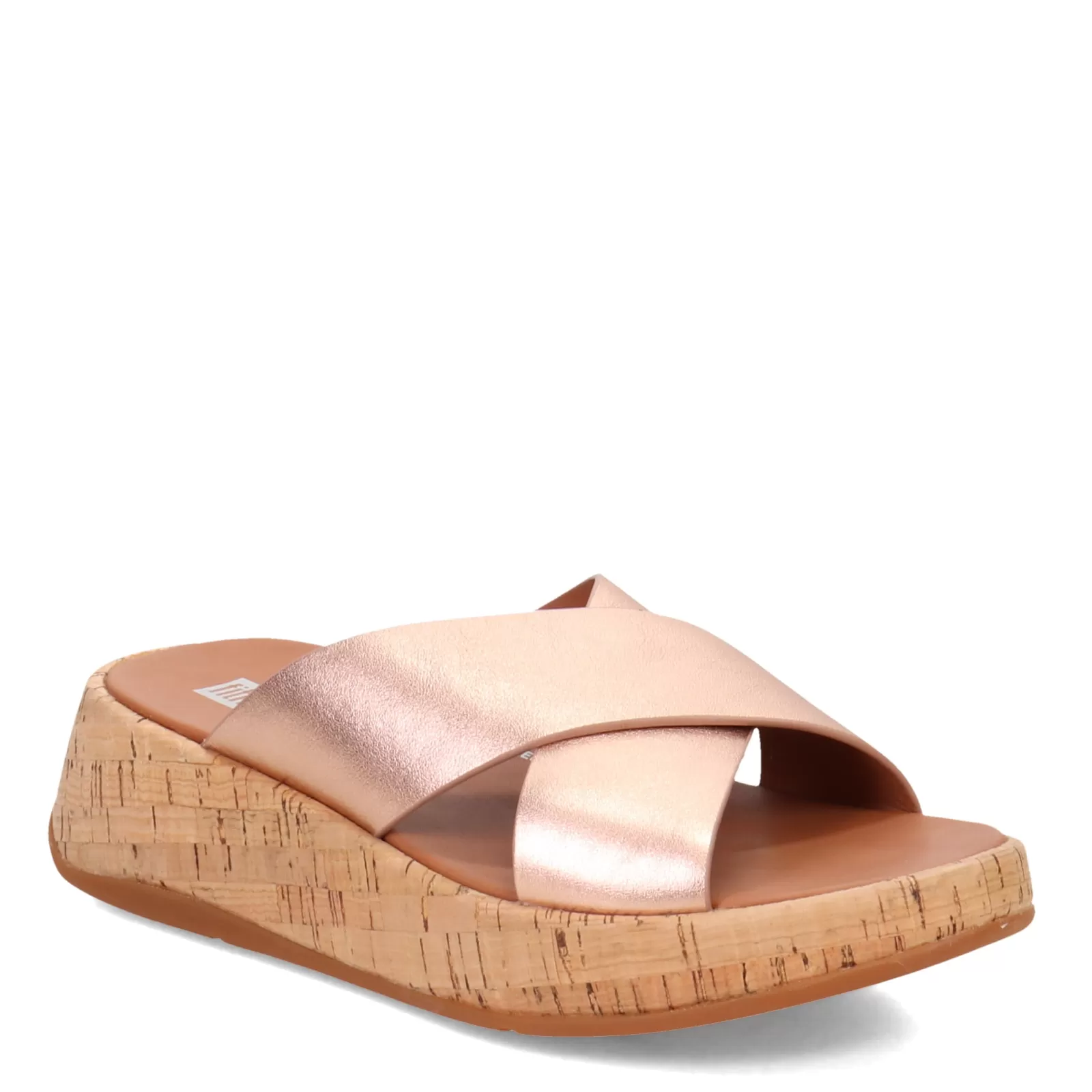 New FitFlop Women's , F-Mode Flatform Cross Slide Rose Gold