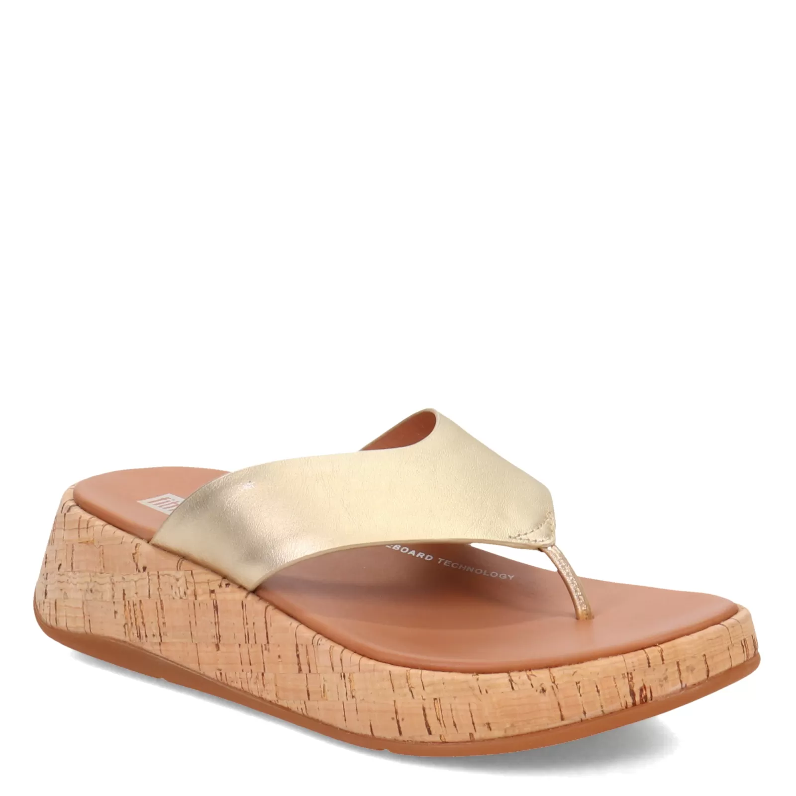 Shop FitFlop Women's , F-Mode Flatform Toe Post Sandal Platinum