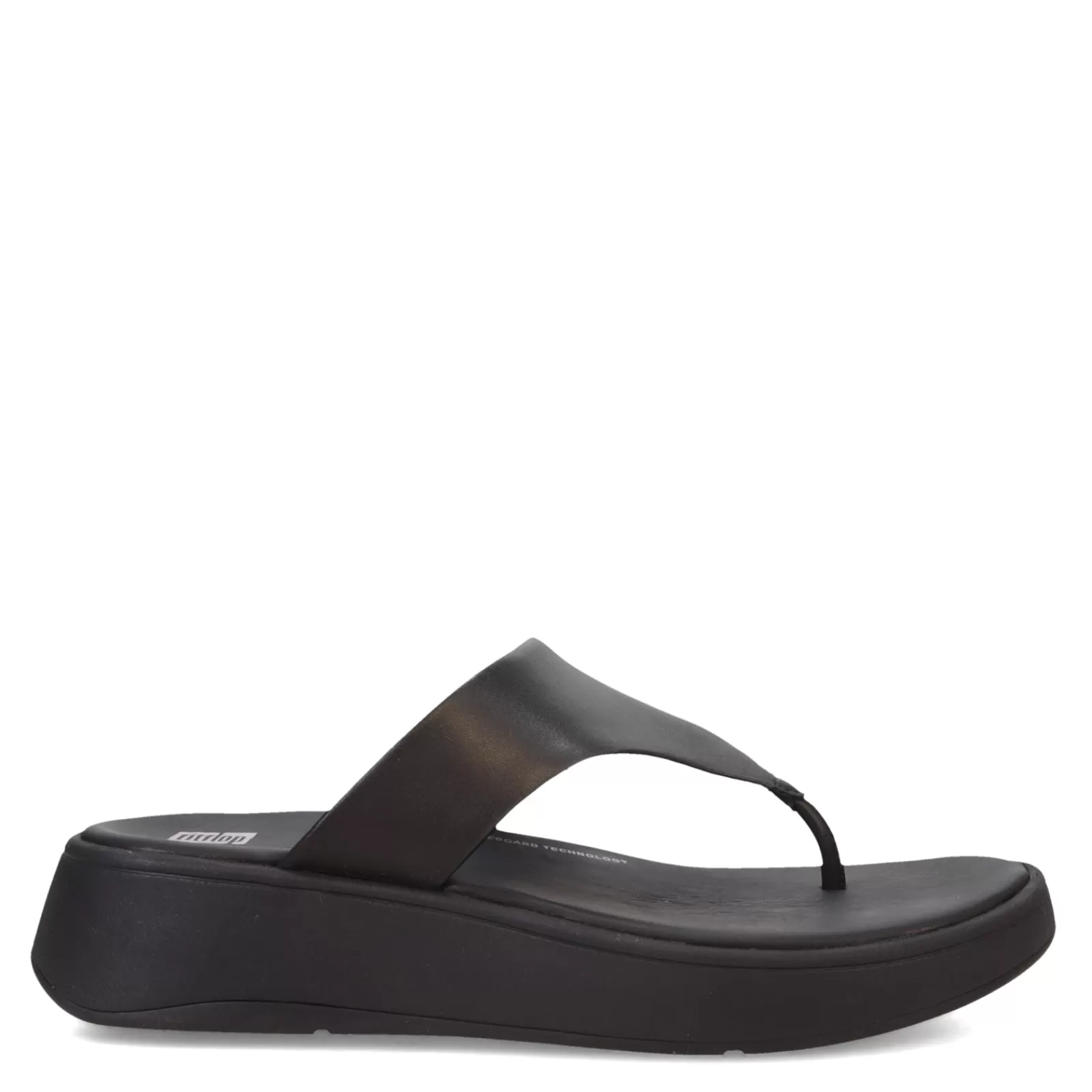 Best FitFlop Women's , F-Mode Flatform Toe-Post Sandal Black