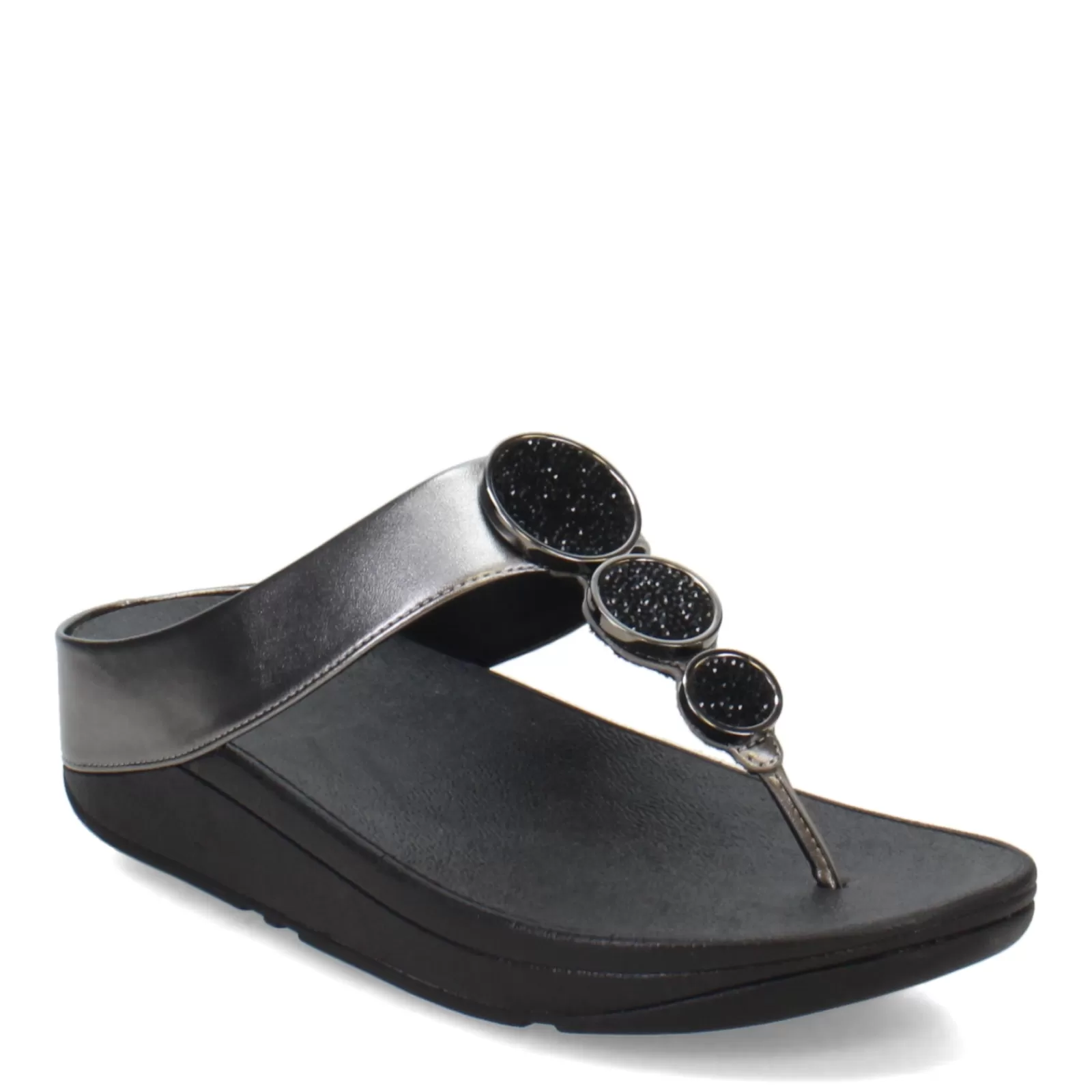 Cheap FitFlop Women's , HALO Bead-Circle Toe-Post Sandal Pewter