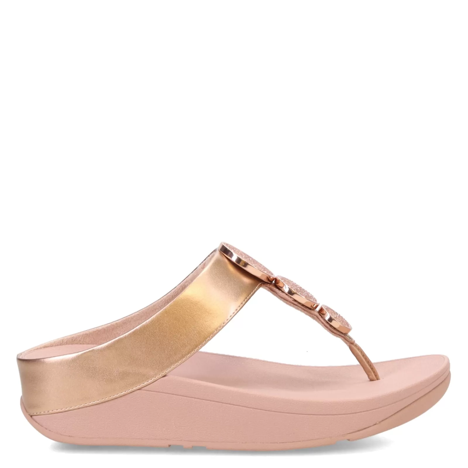 Best FitFlop Women's , HALO Bead-Circle Toe-Post Sandal Rose Gold