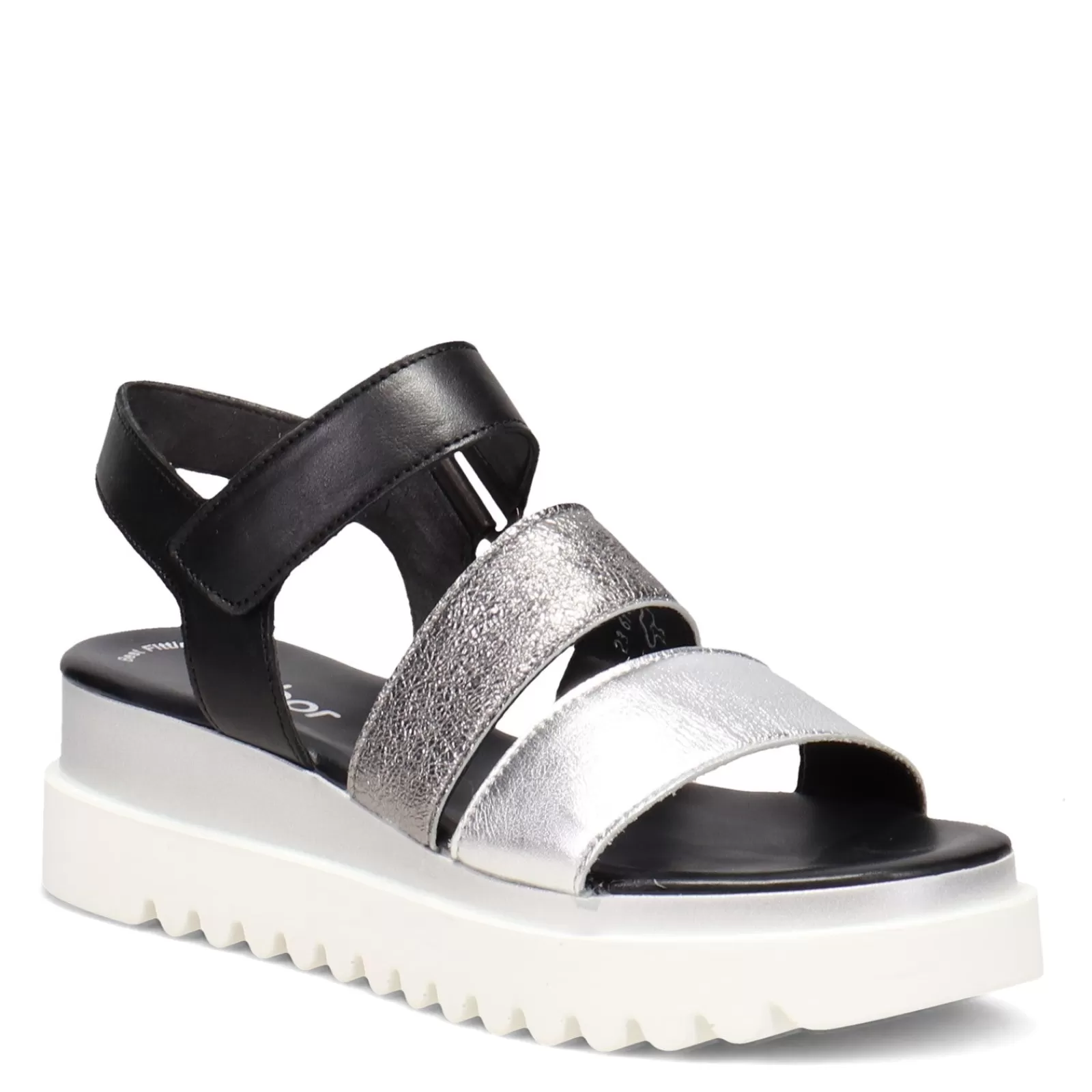 Flash Sale Gabor Women's , Wedge 64.610 Sandal Black / Silver