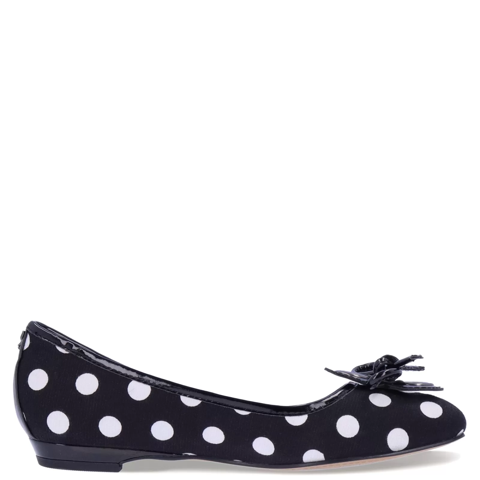 Cheap J Renee Women's , Edie Flat Black/White Polka Dot