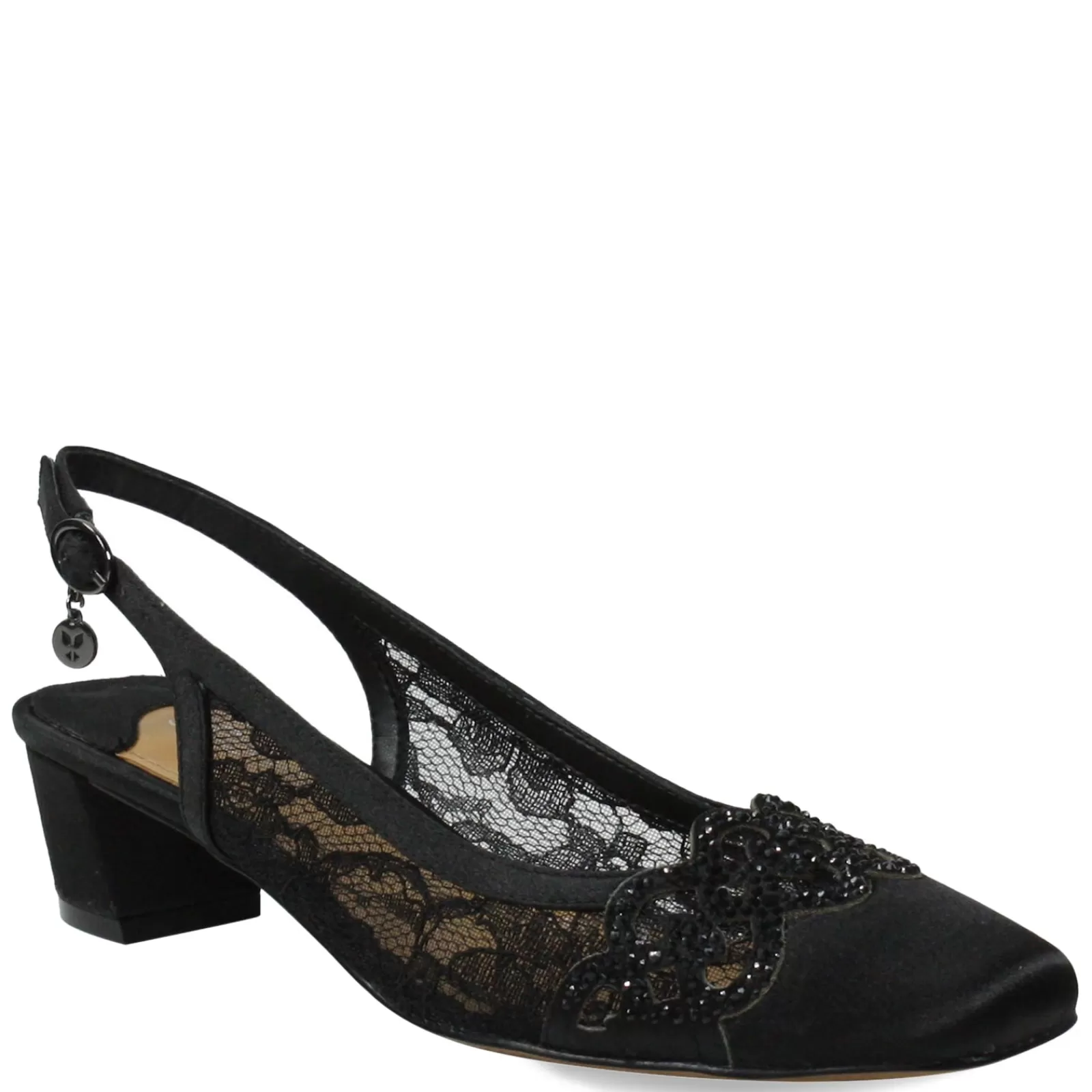 Best Sale J Renee Women's , Faleece Pump Black/Black Stones