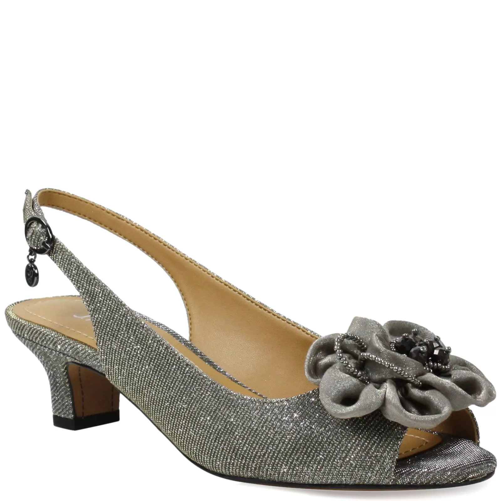 Clearance J Renee Women's , Leonelle Sandal Pewter Glitter