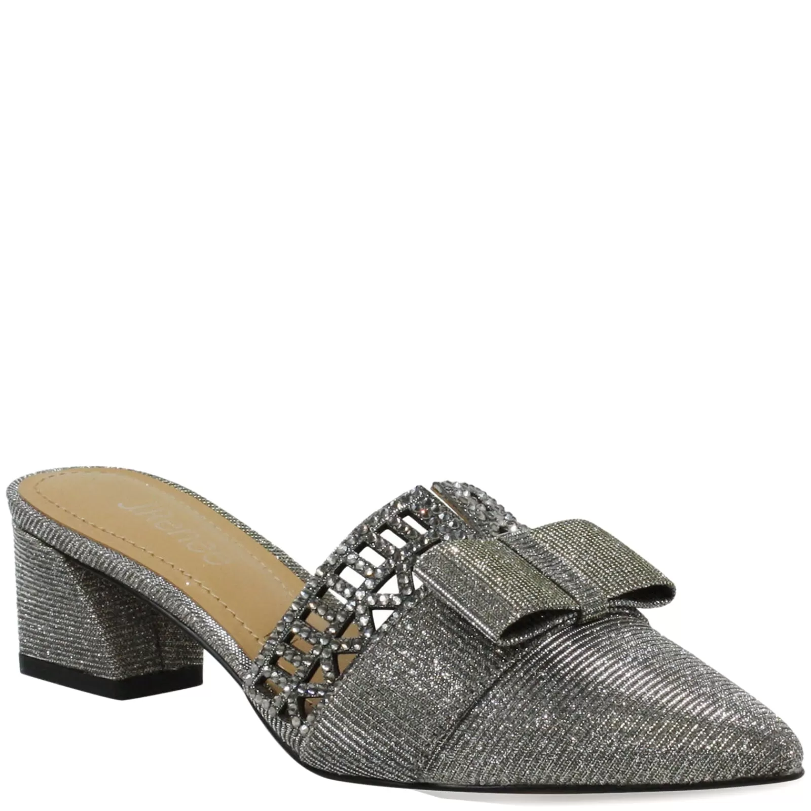 Fashion J Renee Women's , Randa Mule Pewter Glitter